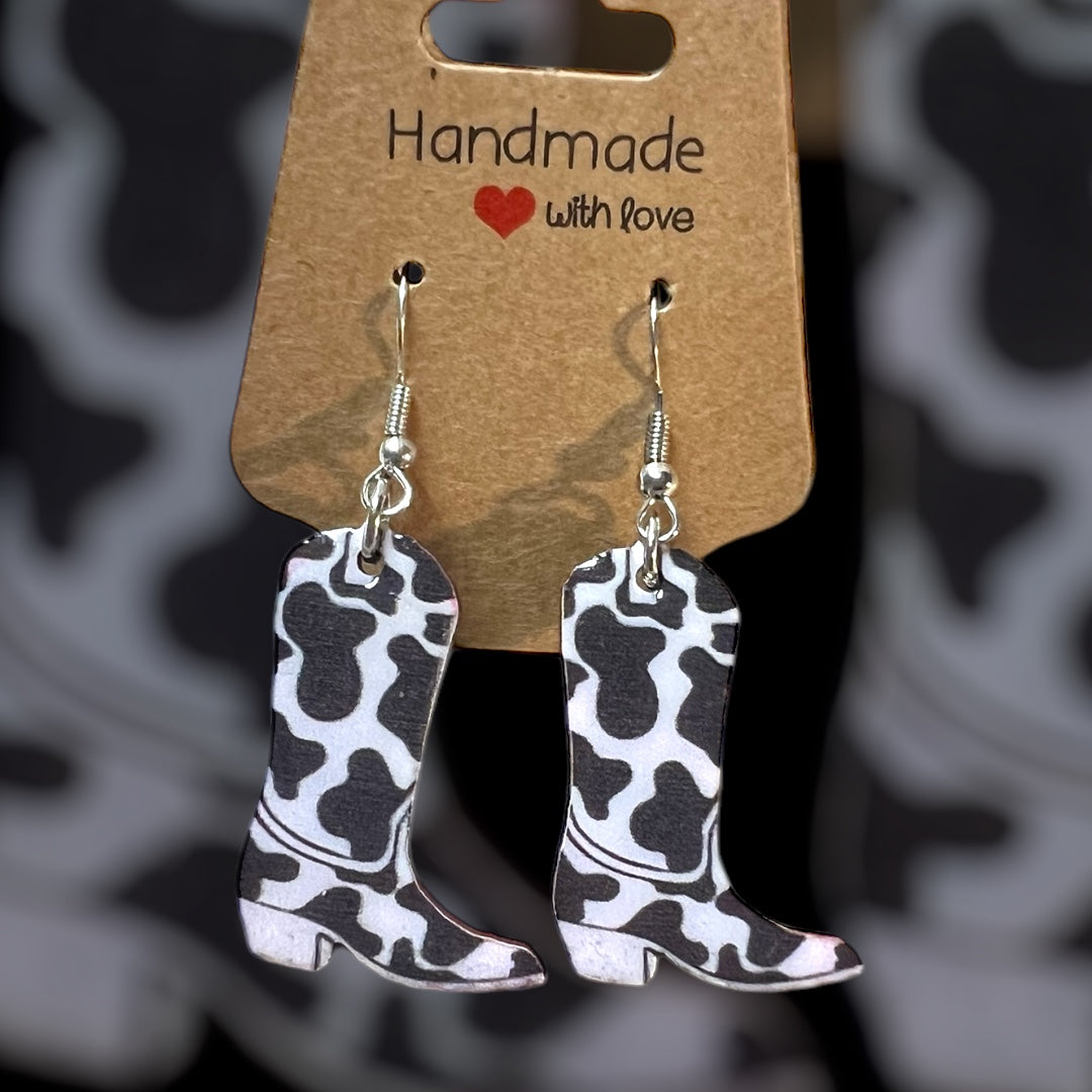 Pink Cowgirl Collection – Handmade Hat & Boot Dangle Earrings