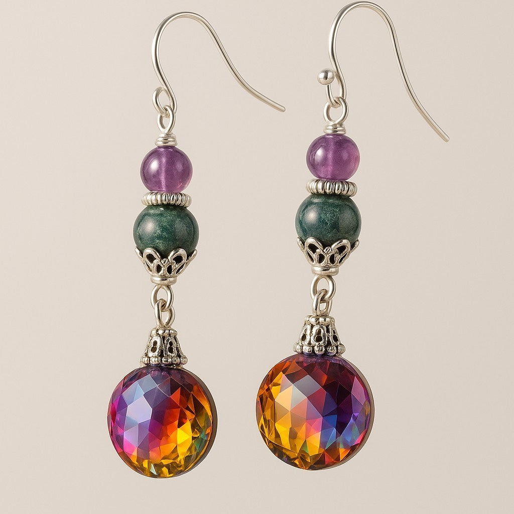 Mystic Twilight Charm Bracelet & Earring Set