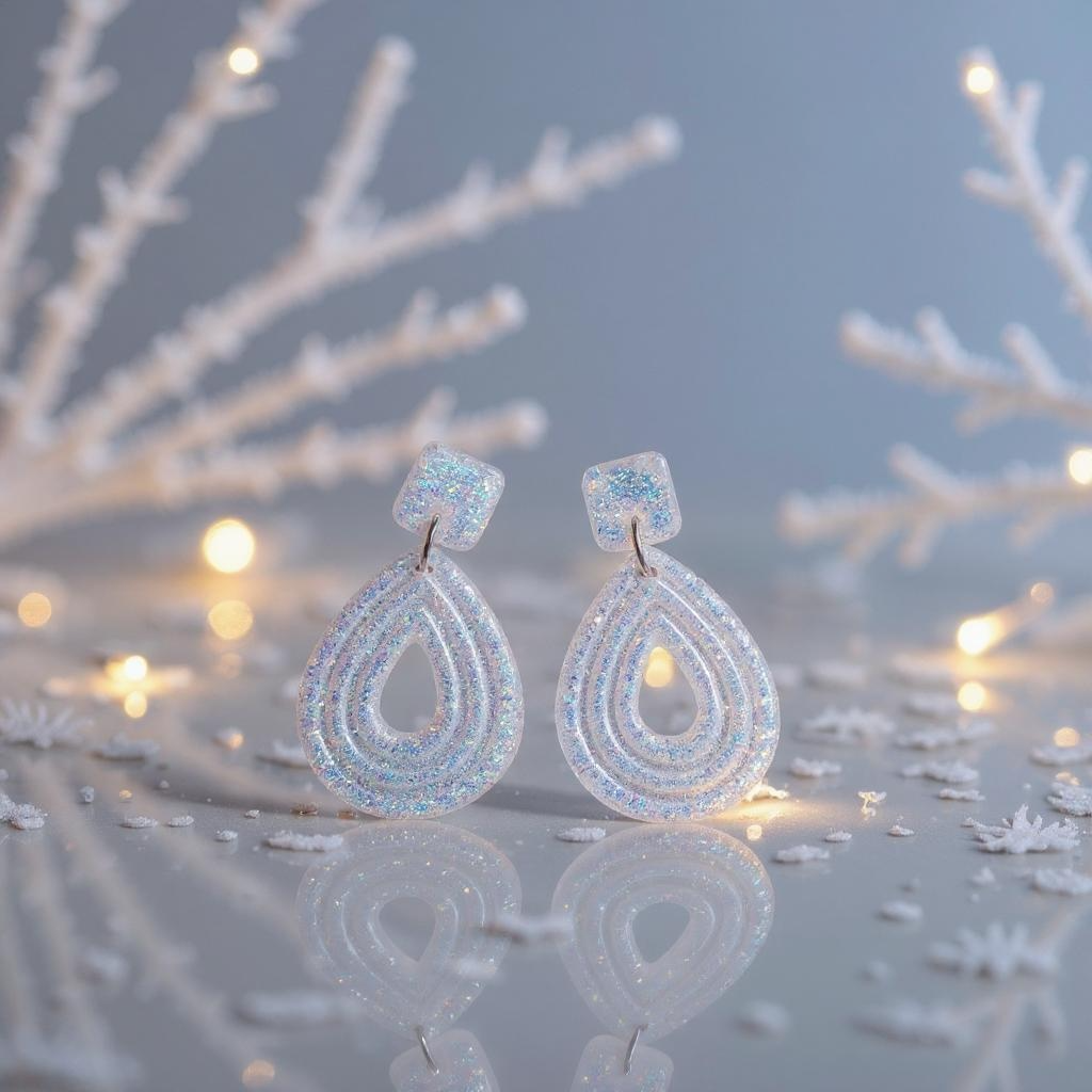 Aurora Glitter Drop Earrings