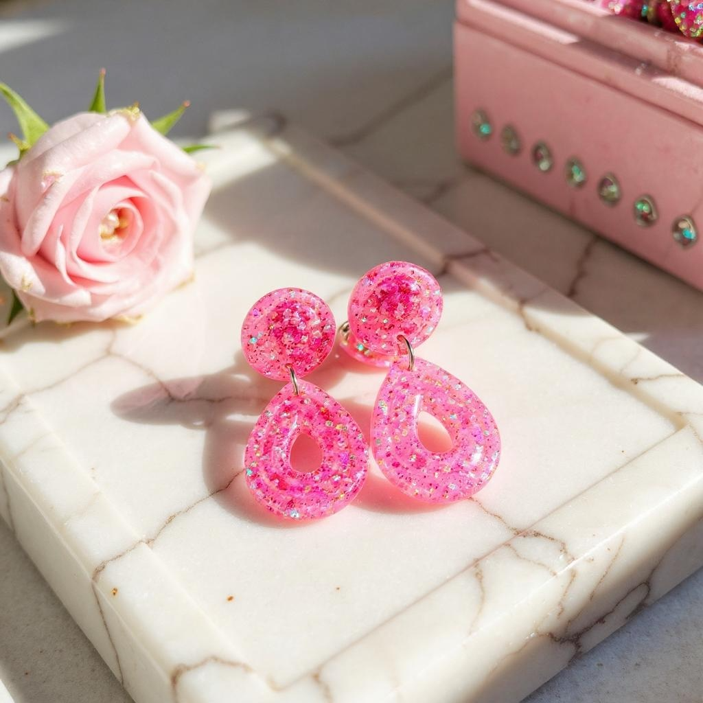 Aurora Glitter Drop Earrings