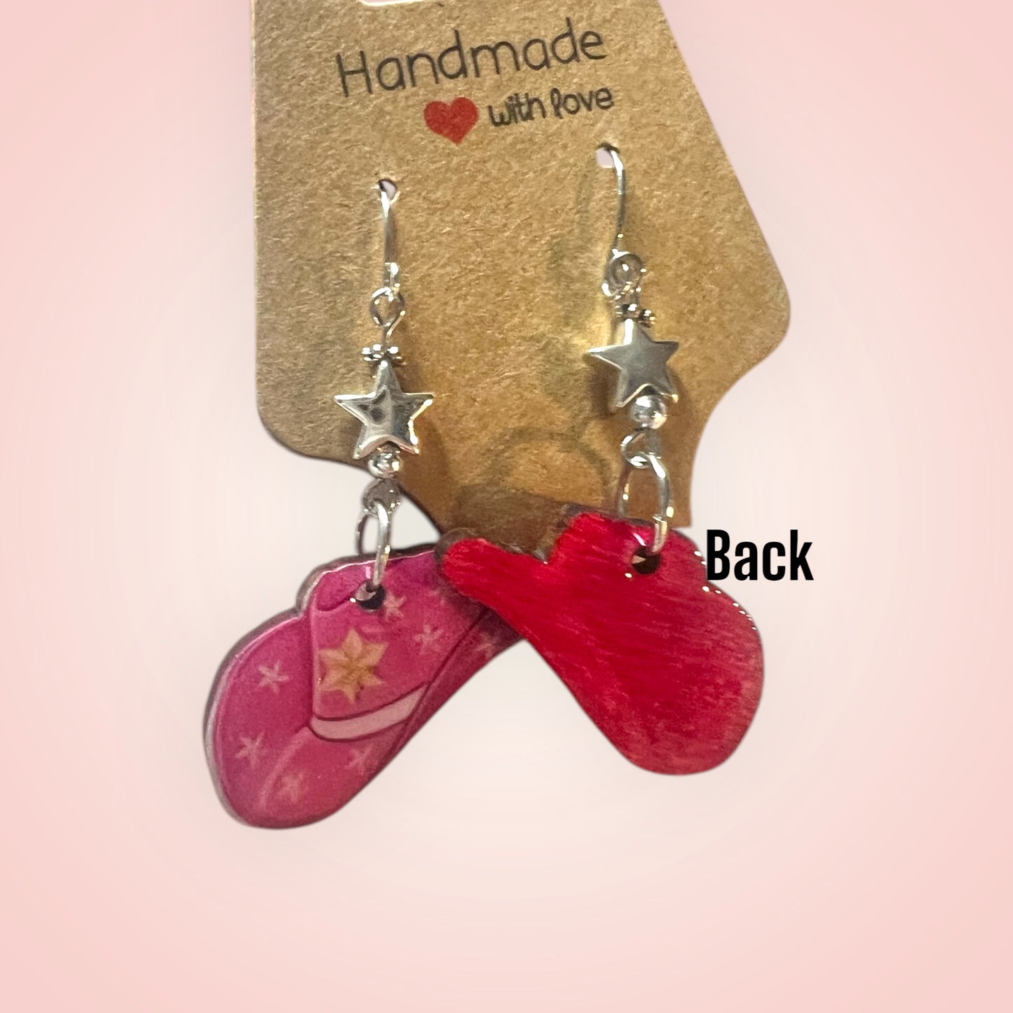 Pink Cowgirl Collection – Handmade Hat & Boot Dangle Earrings