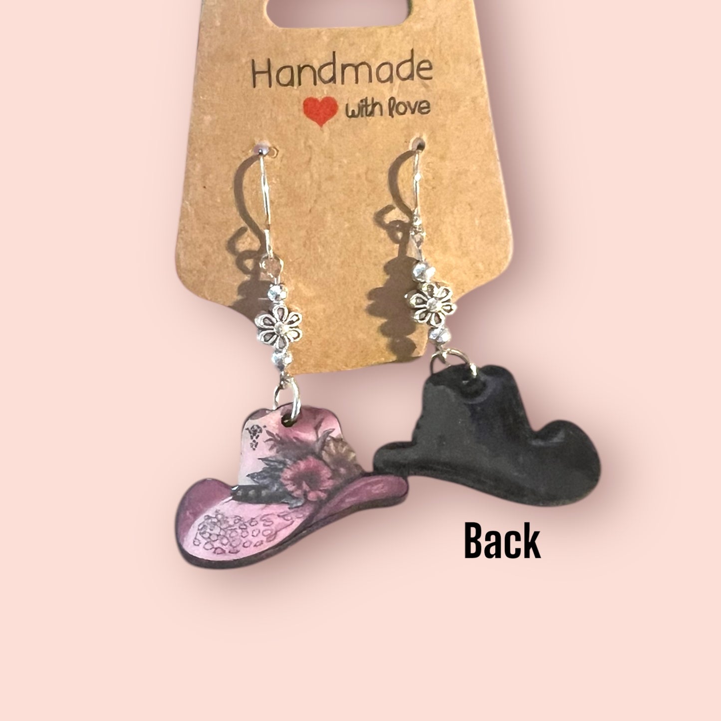 Pink Cowgirl Collection – Handmade Hat & Boot Dangle Earrings