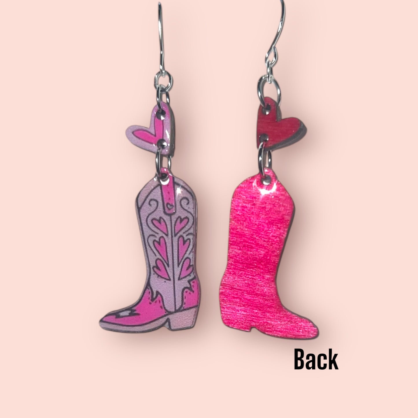 Pink Cowgirl Collection – Handmade Hat & Boot Dangle Earrings