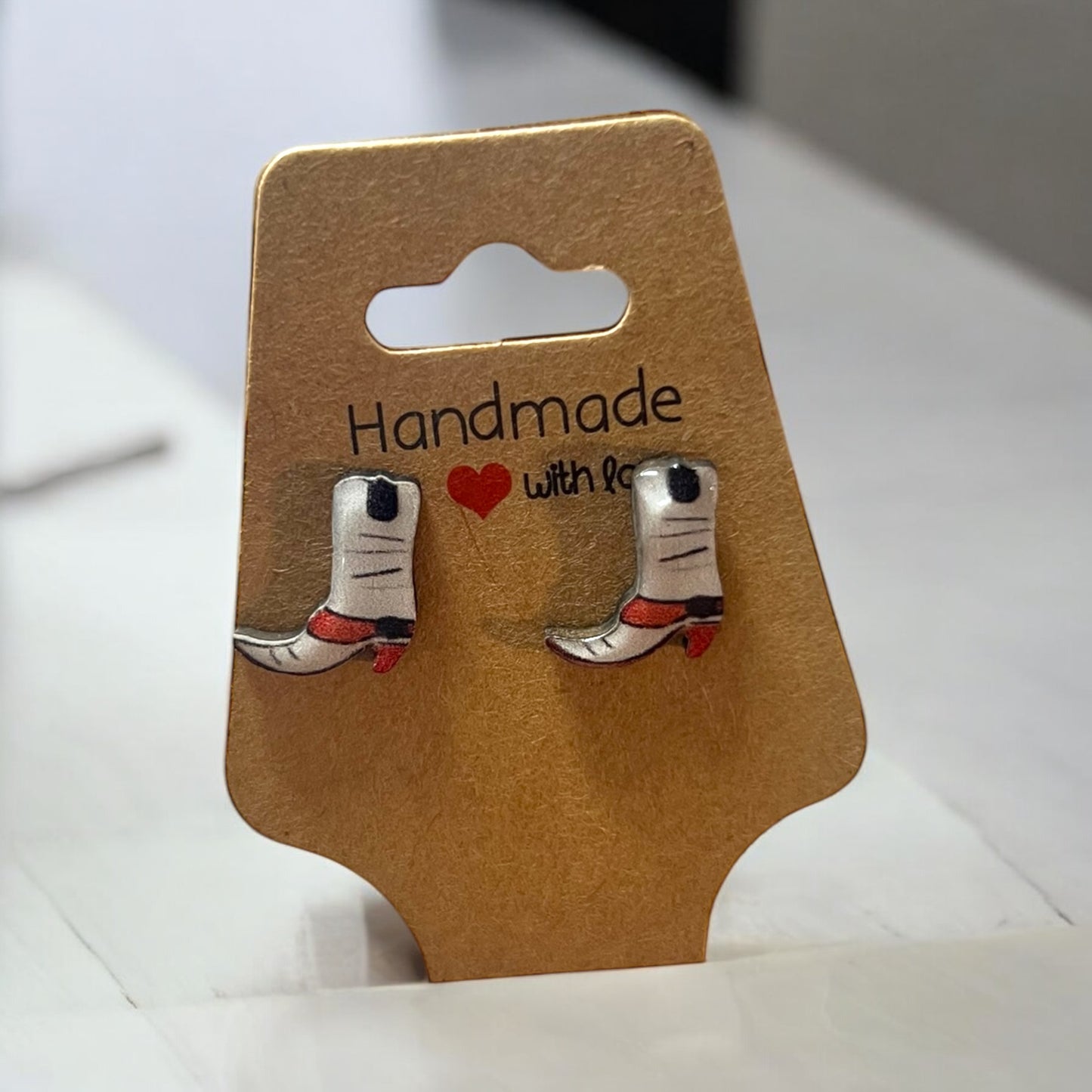 Pink Cowgirl Collection – Handmade Hat & Boot Dangle Earrings