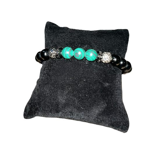 Guardian’s Shield Obsidian & Malachite Bracelet