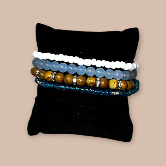 Ocean Breeze Stackable Bracelet Set