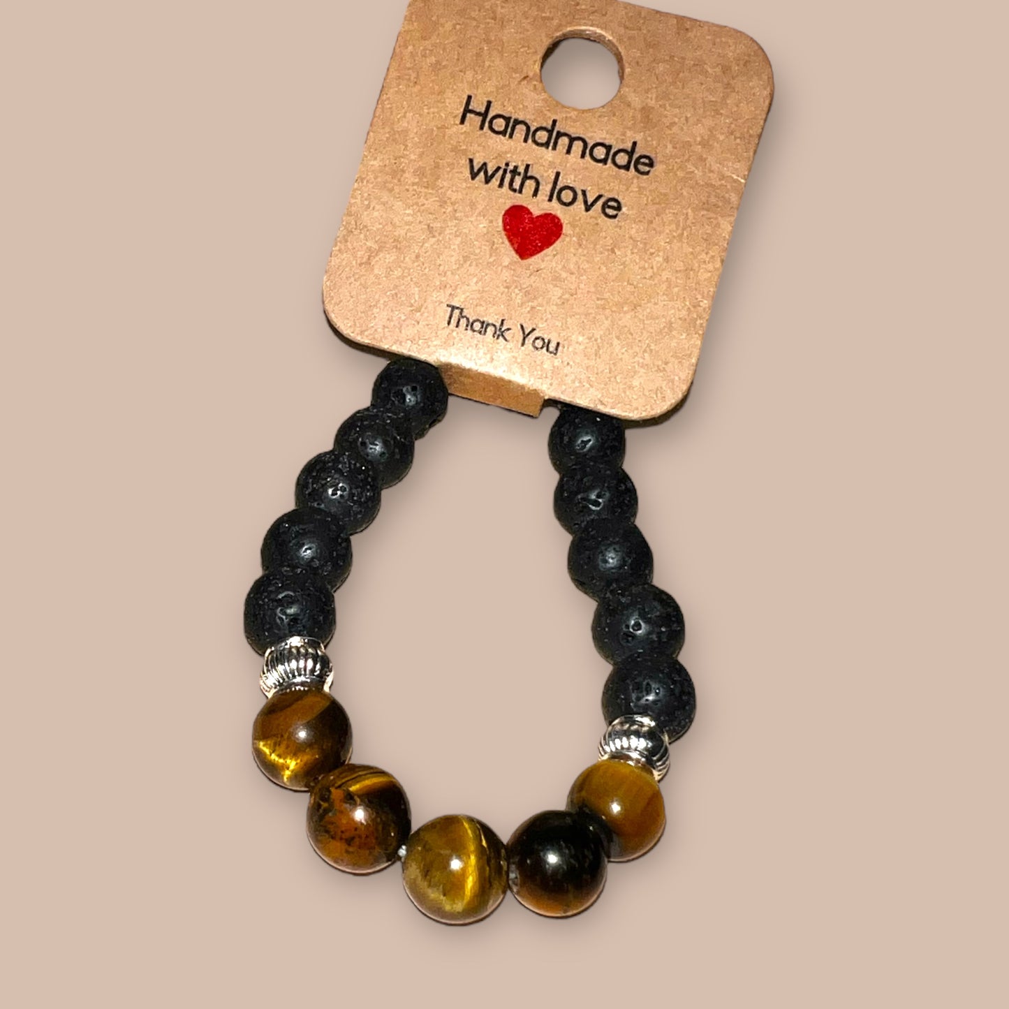 Strength & Stability Tiger’s Eye & Lava Rock Bracelet