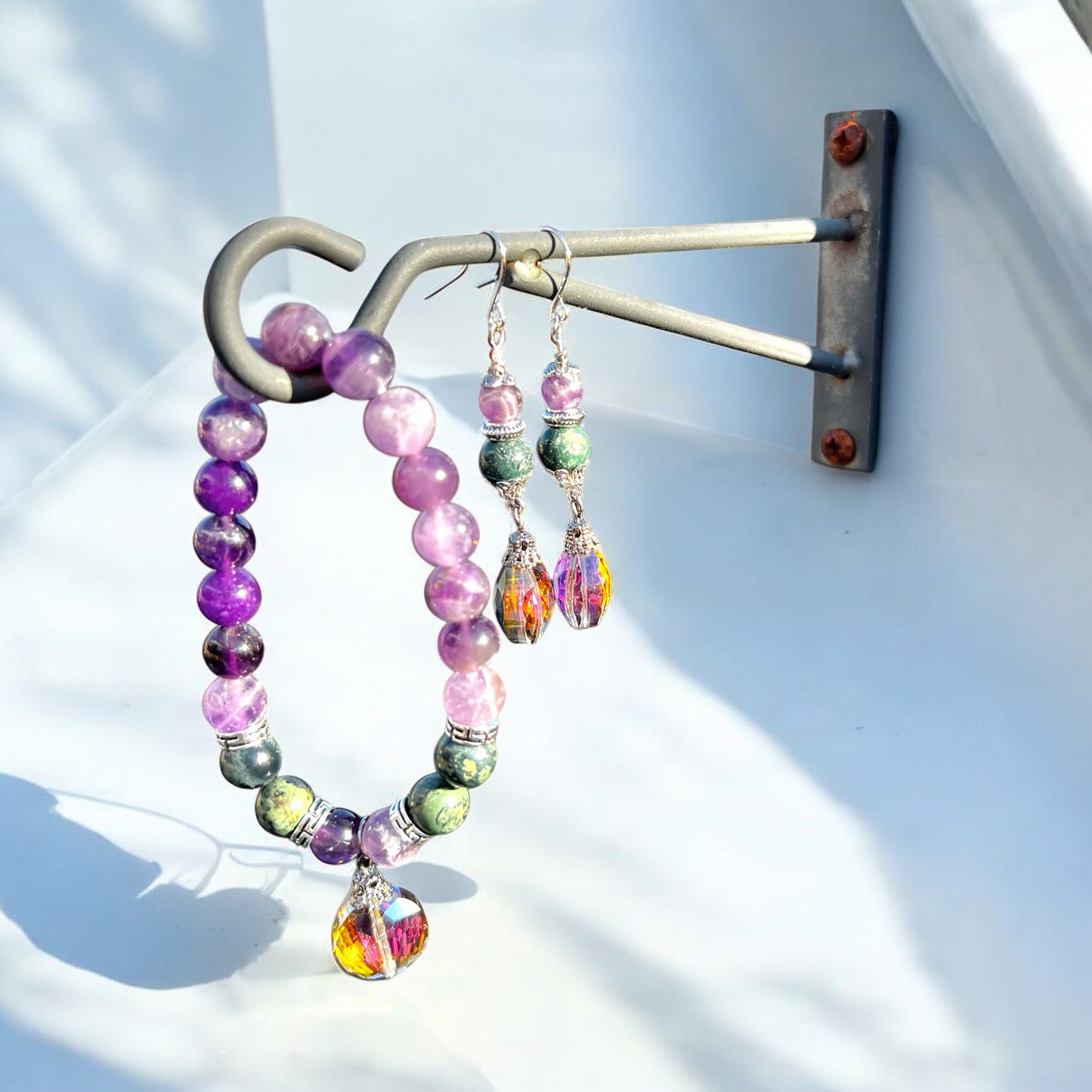 Mystic Twilight Charm Bracelet & Earring Set