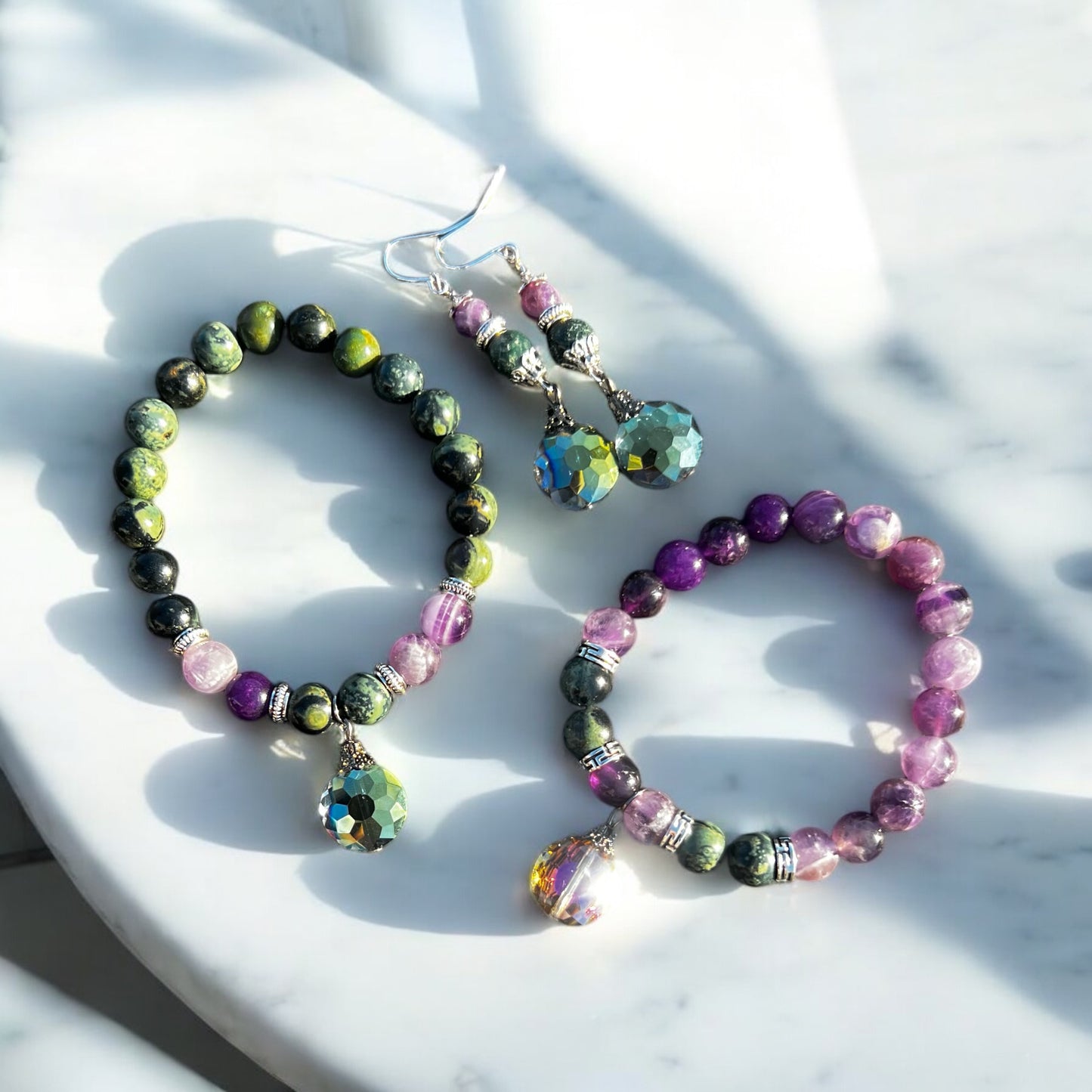 Mystic Twilight Charm Bracelet & Earring Set