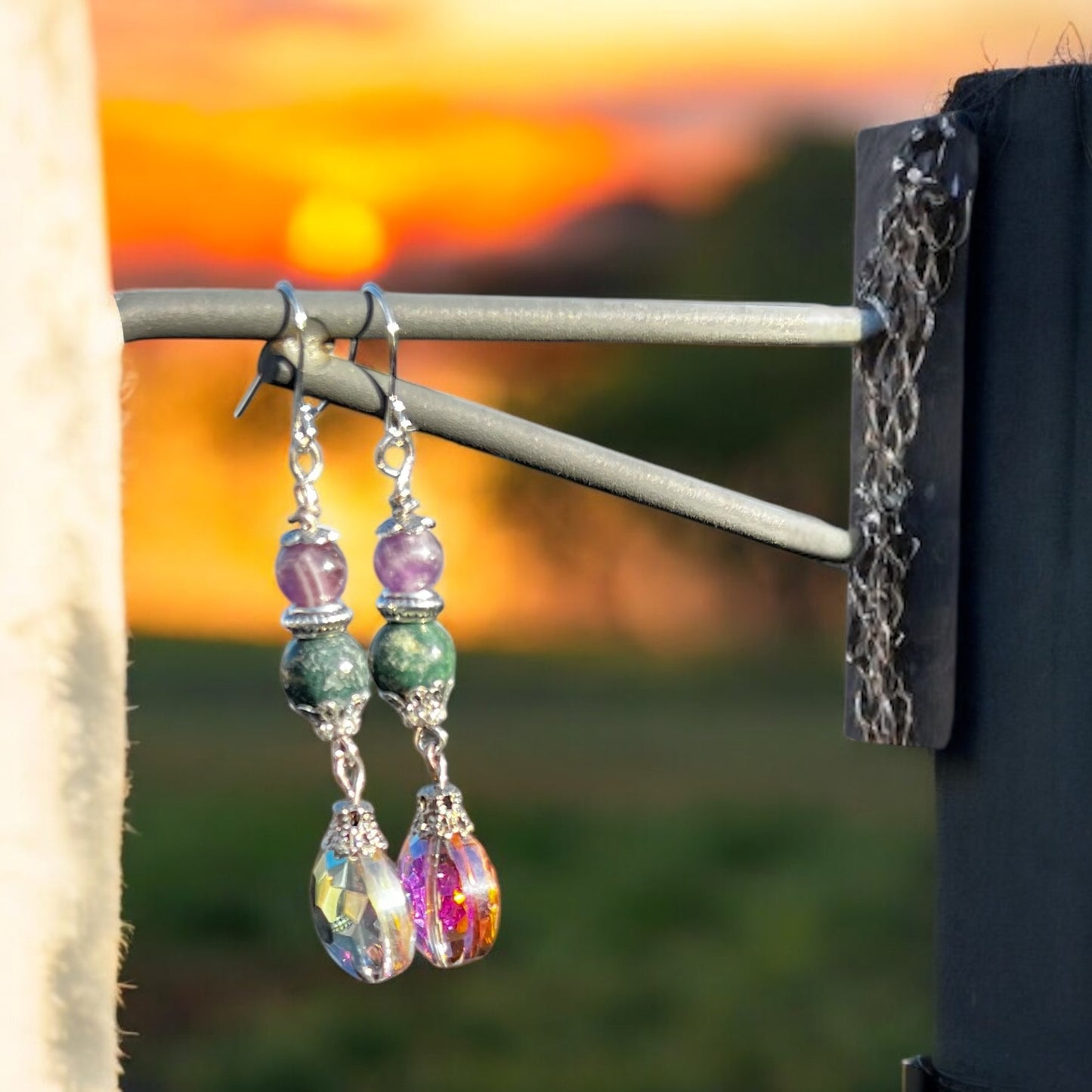 Mystic Twilight Charm Bracelet & Earring Set