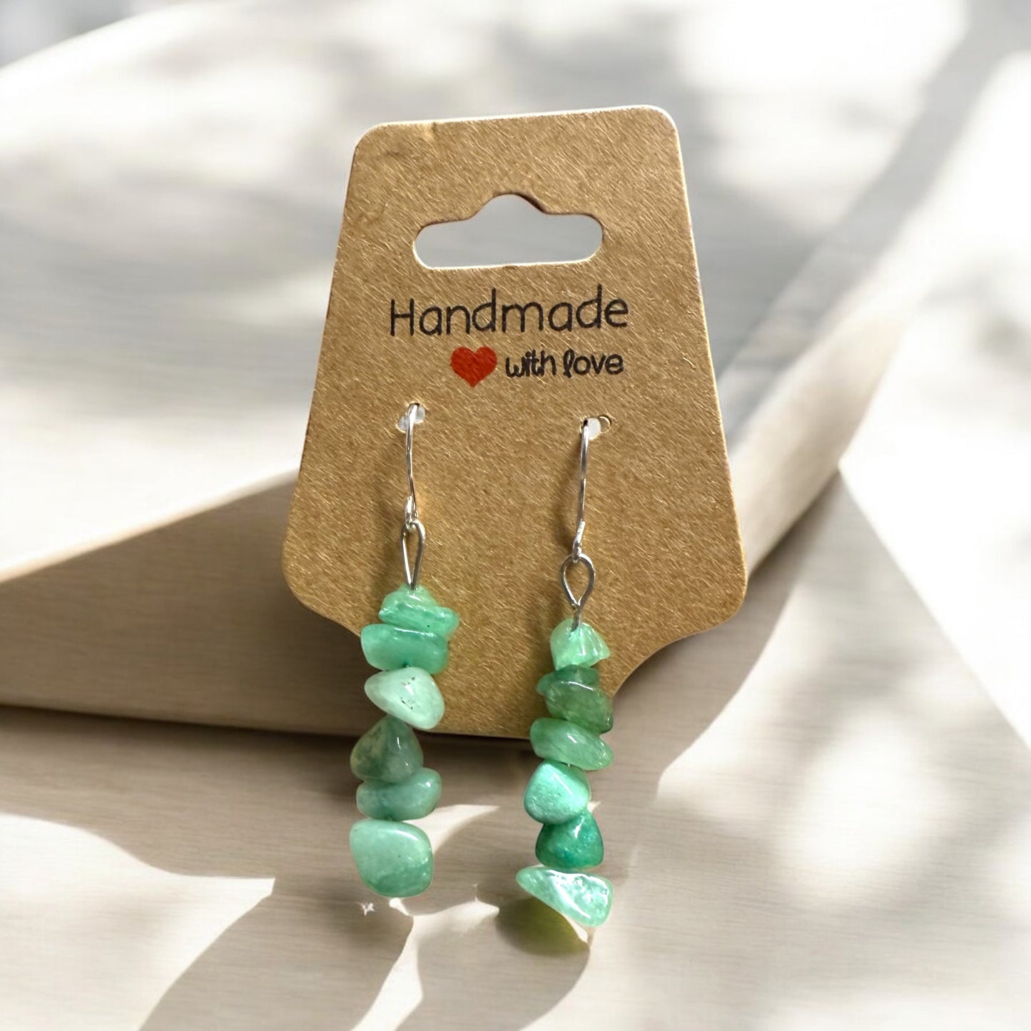 Gemstone Energy Drop Earrings | 12 Healing Stone Options | Handmade One of a Kind