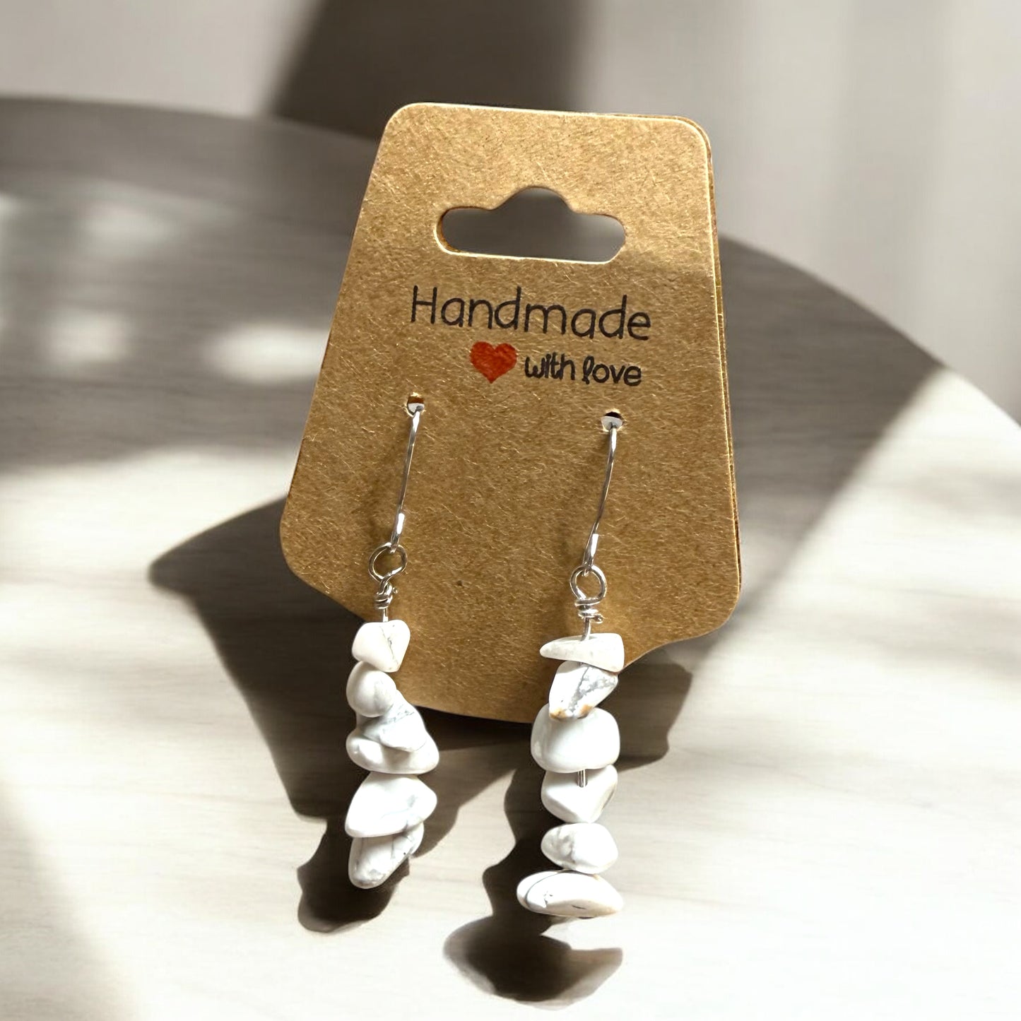 Gemstone Energy Drop Earrings | 12 Healing Stone Options | Handmade One of a Kind