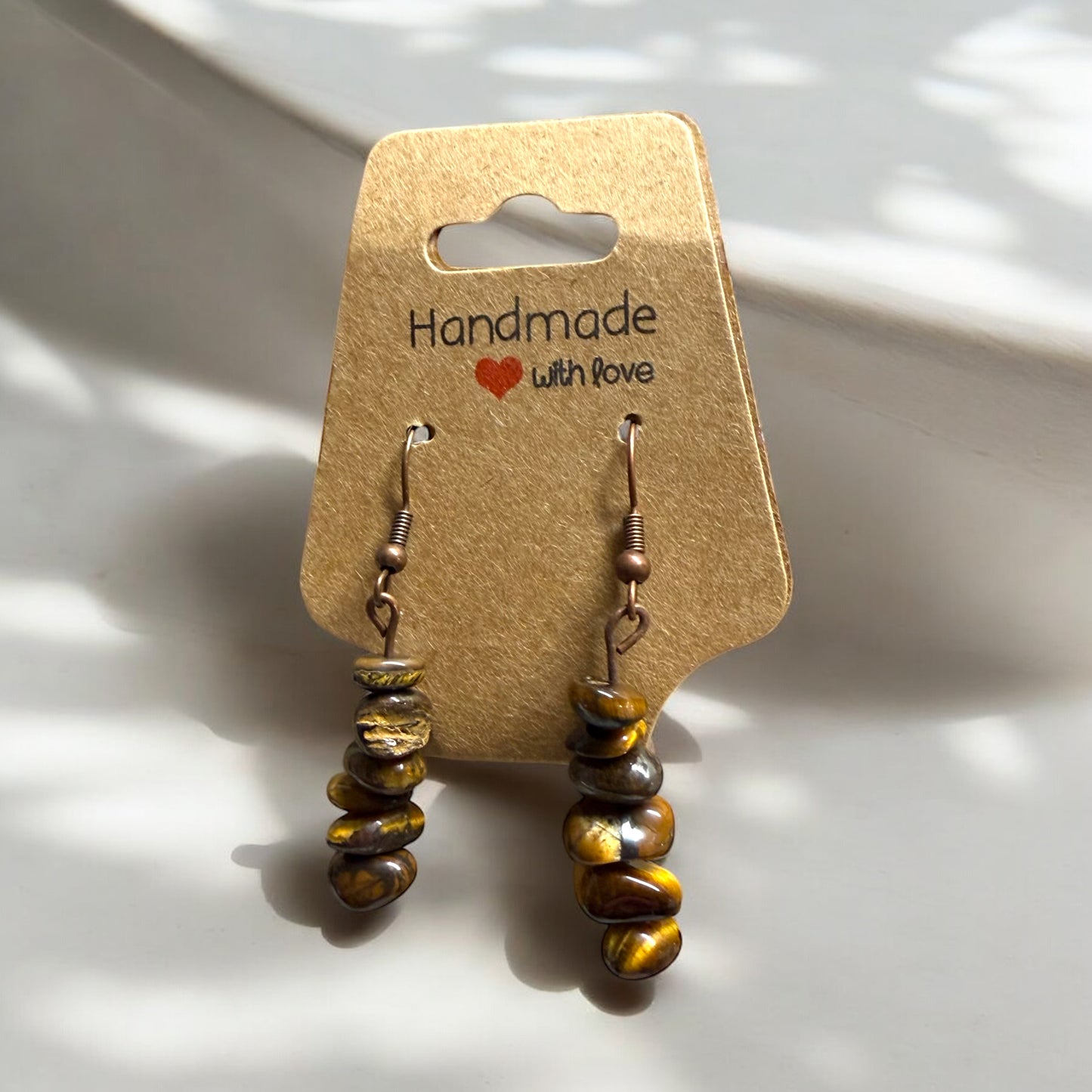 Gemstone Energy Drop Earrings | 12 Healing Stone Options | Handmade One of a Kind