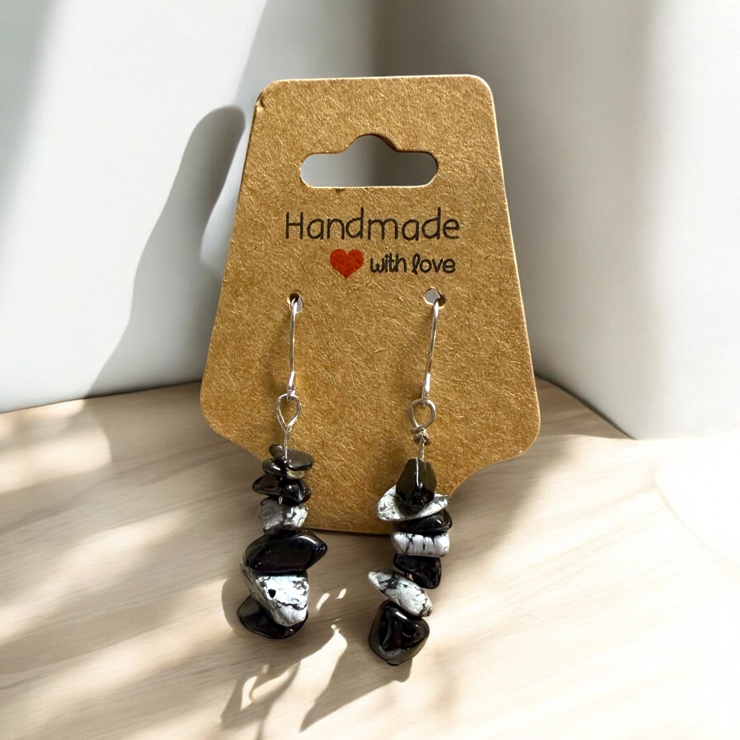 Gemstone Energy Drop Earrings | 12 Healing Stone Options | Handmade One of a Kind