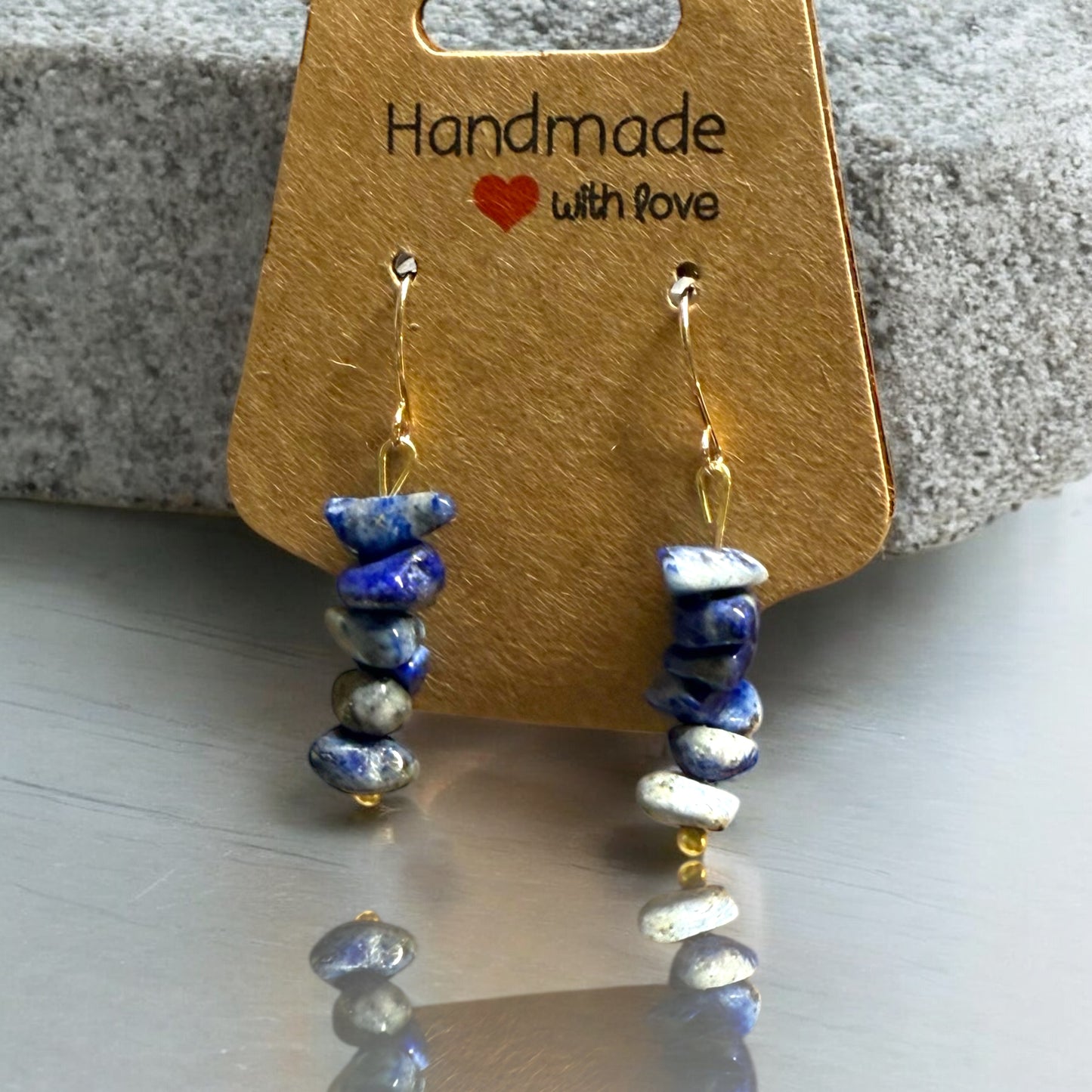 Gemstone Energy Drop Earrings | 12 Healing Stone Options | Handmade One of a Kind