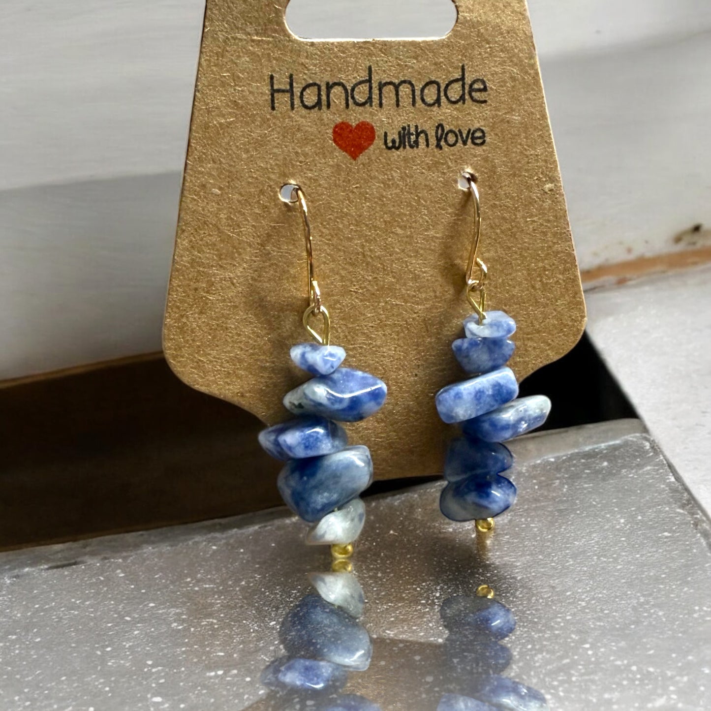 Gemstone Energy Drop Earrings | 12 Healing Stone Options | Handmade One of a Kind