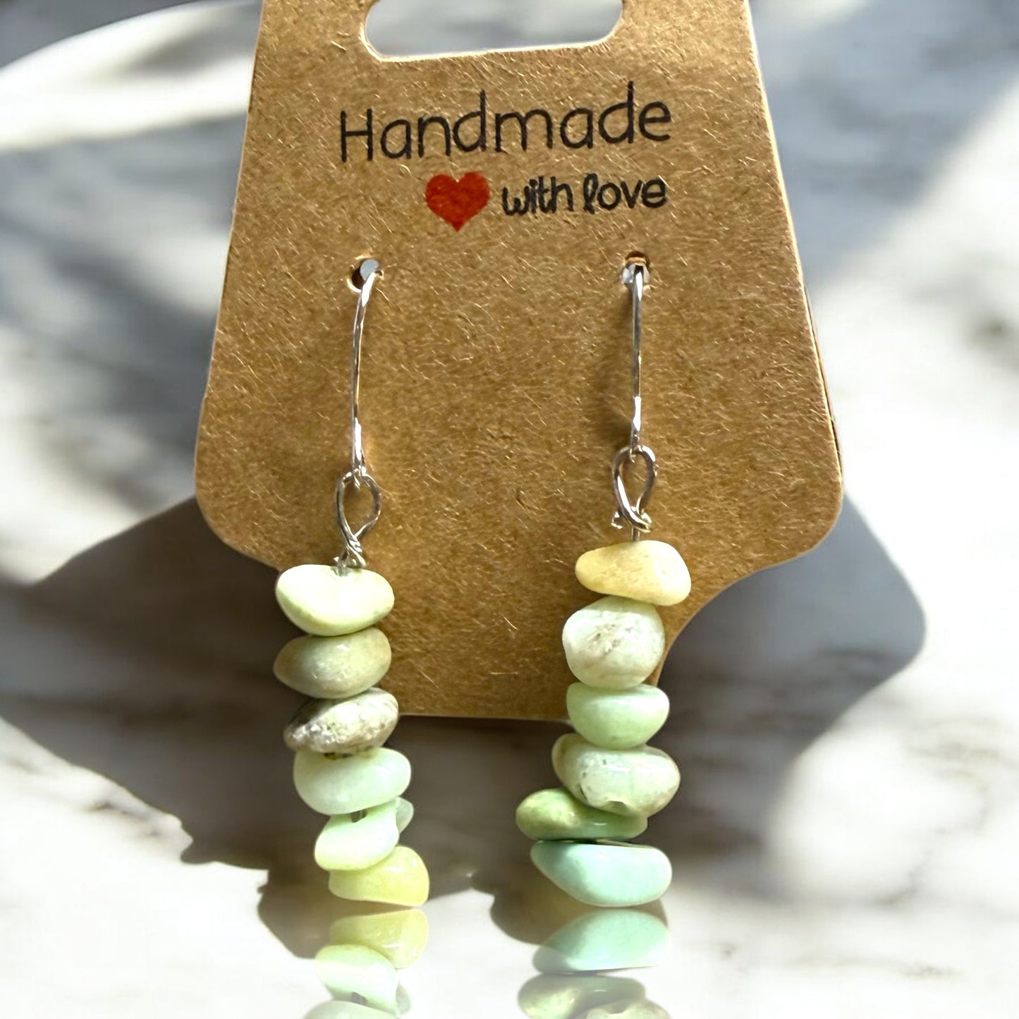 Gemstone Energy Drop Earrings | 12 Healing Stone Options | Handmade One of a Kind
