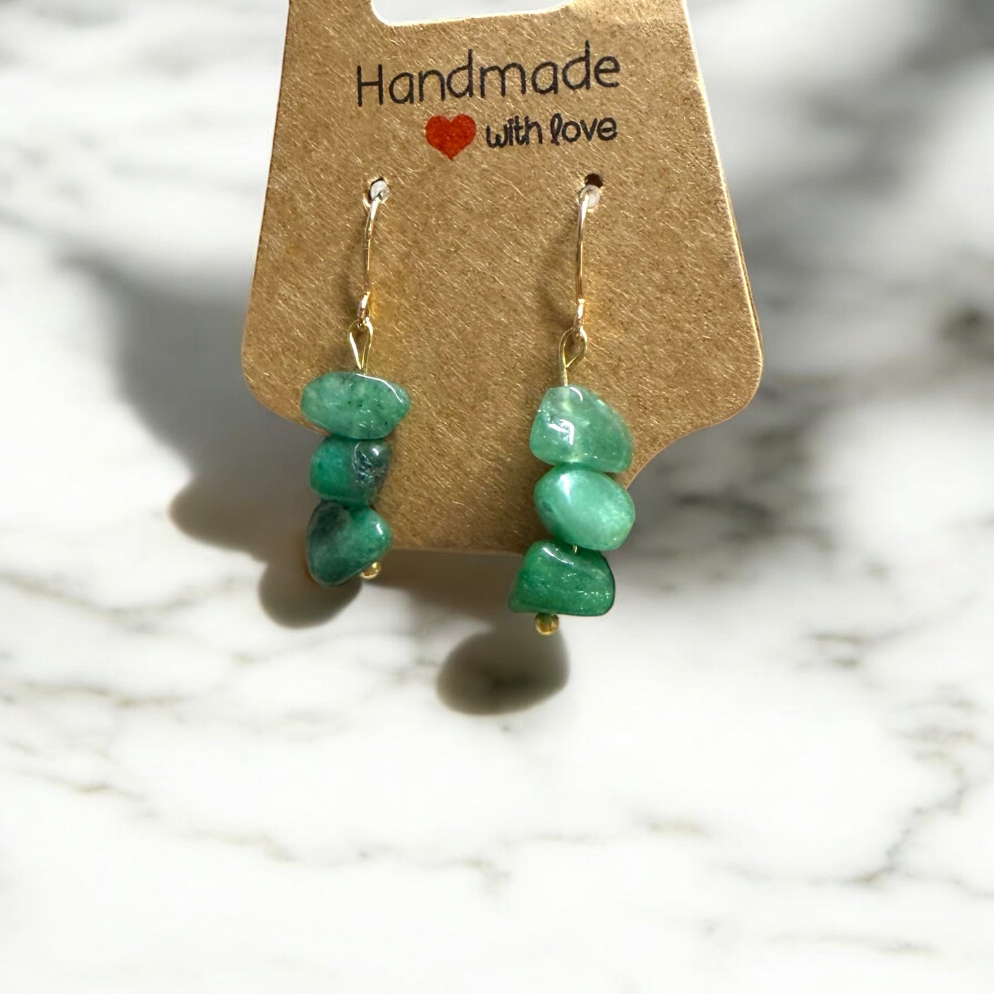 Gemstone Energy Drop Earrings | 12 Healing Stone Options | Handmade One of a Kind