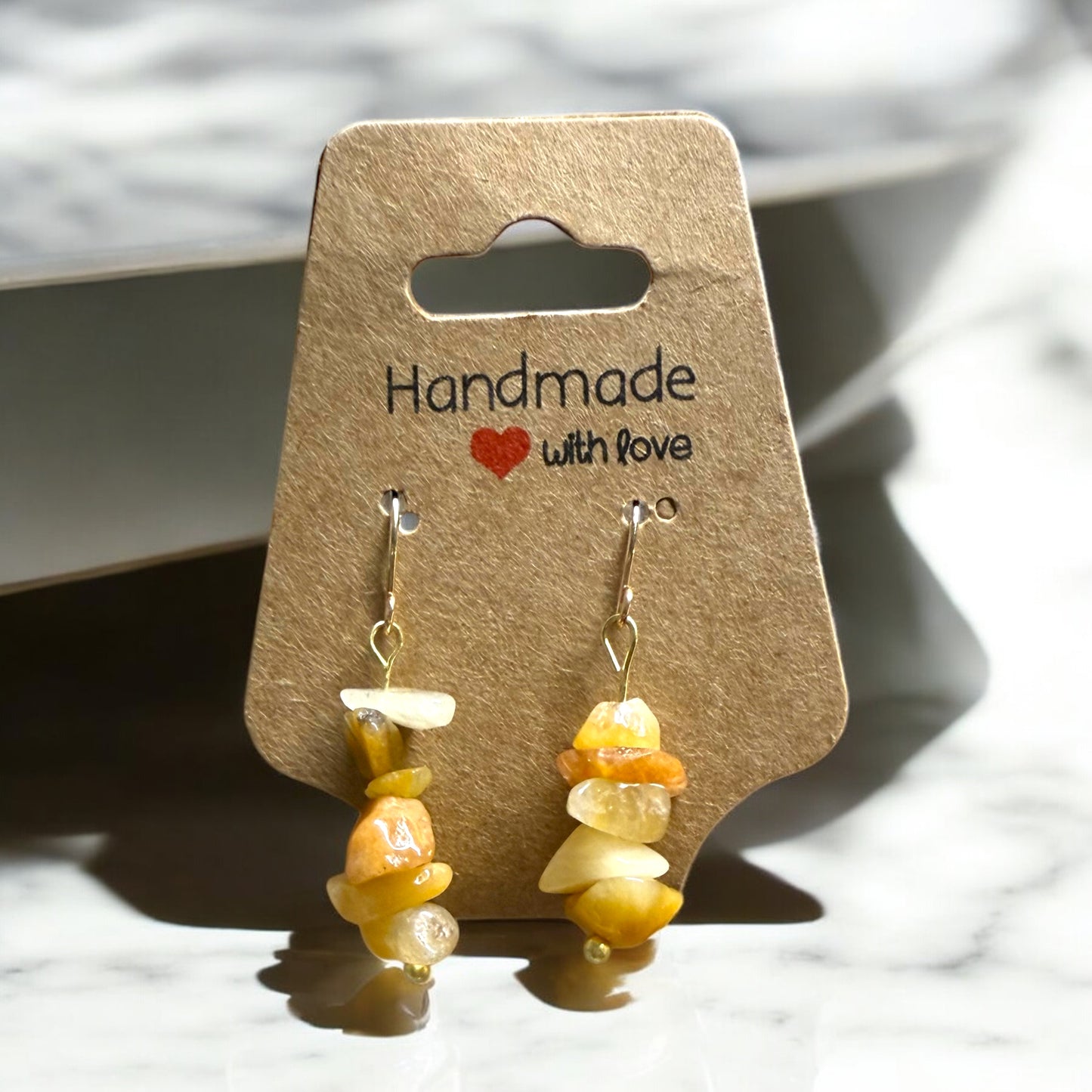 Gemstone Energy Drop Earrings | 12 Healing Stone Options | Handmade One of a Kind