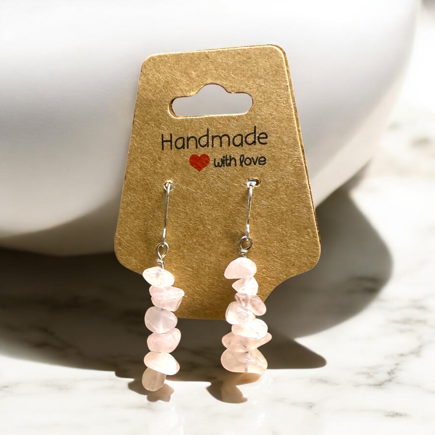 Gemstone Energy Drop Earrings | 12 Healing Stone Options | Handmade One of a Kind
