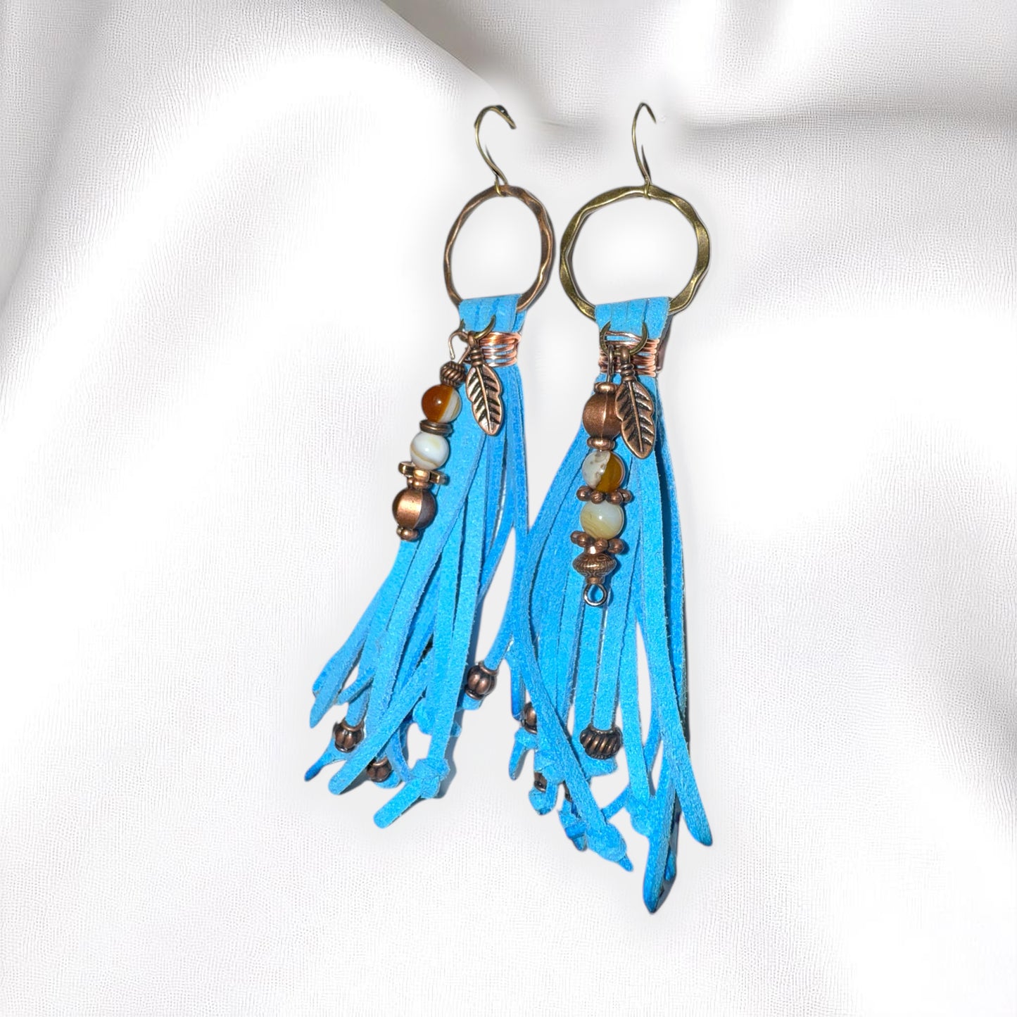 Wild Spirit Fringe Earrings β Turquoise Trail Edition