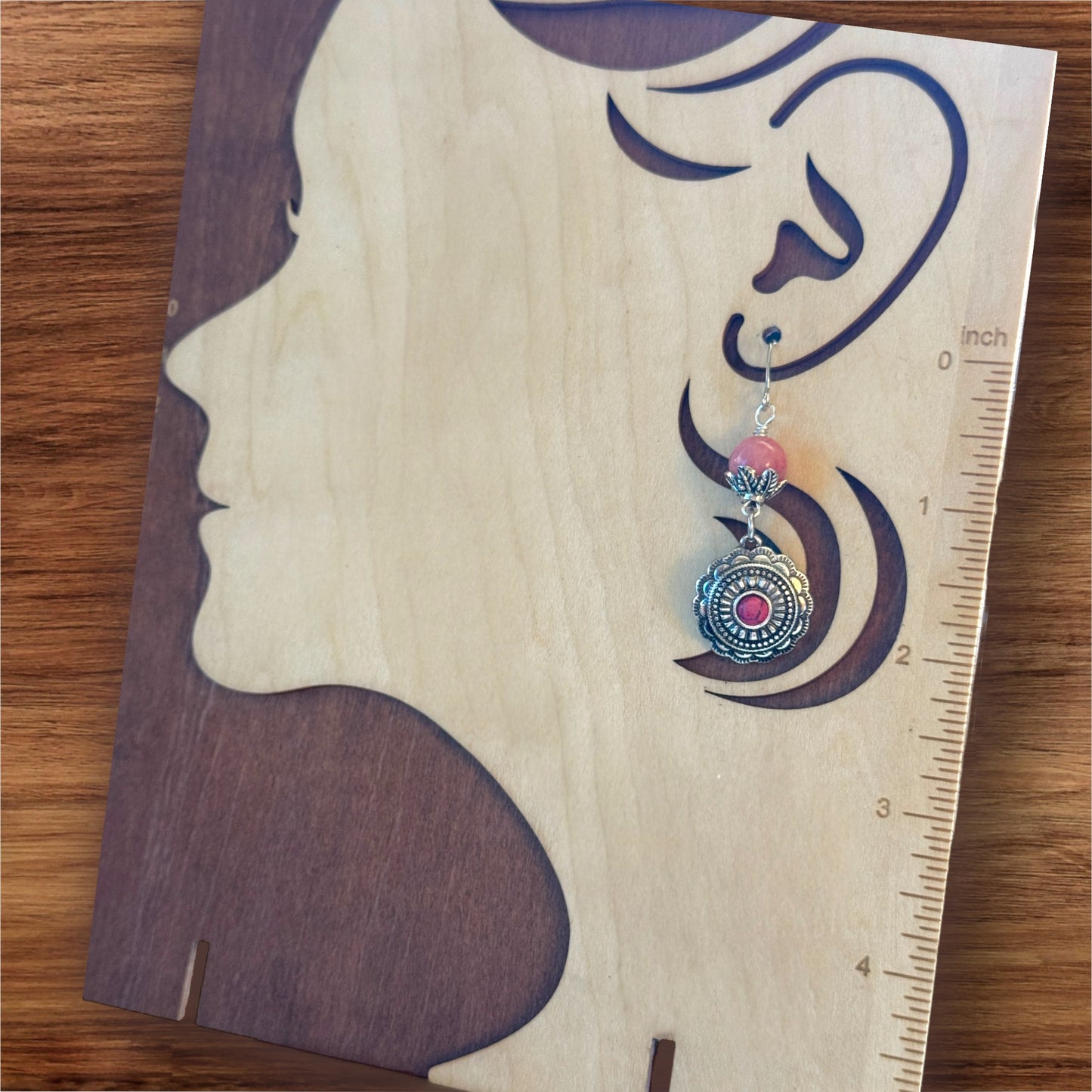 πΈ Desert Bloom Concho Earrings β Pink Sunset Edition