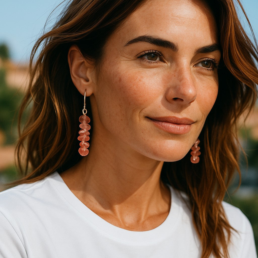 Gemstone Energy Drop Earrings | 12 Healing Stone Options | Handmade One of a Kind