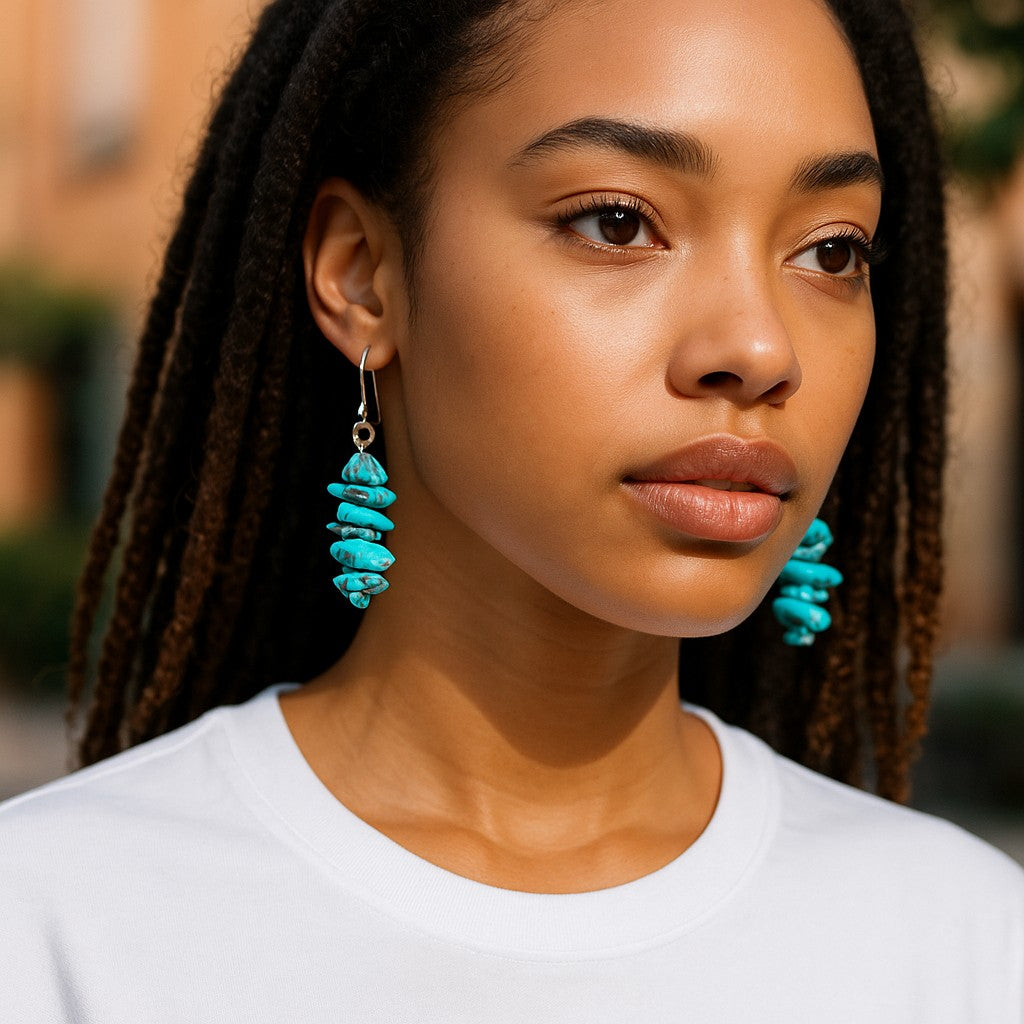 Gemstone Energy Drop Earrings | 12 Healing Stone Options | Handmade One of a Kind