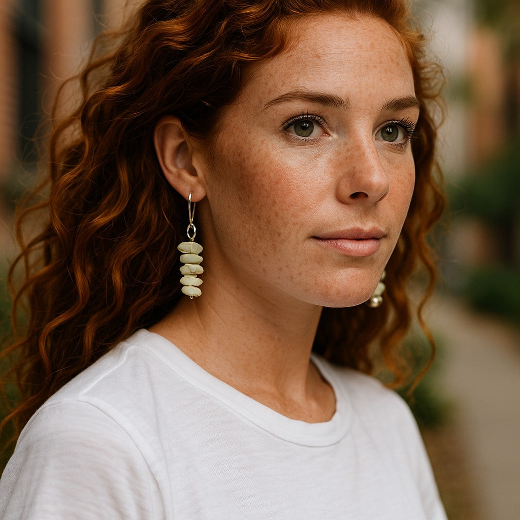 Gemstone Energy Drop Earrings | 12 Healing Stone Options | Handmade One of a Kind
