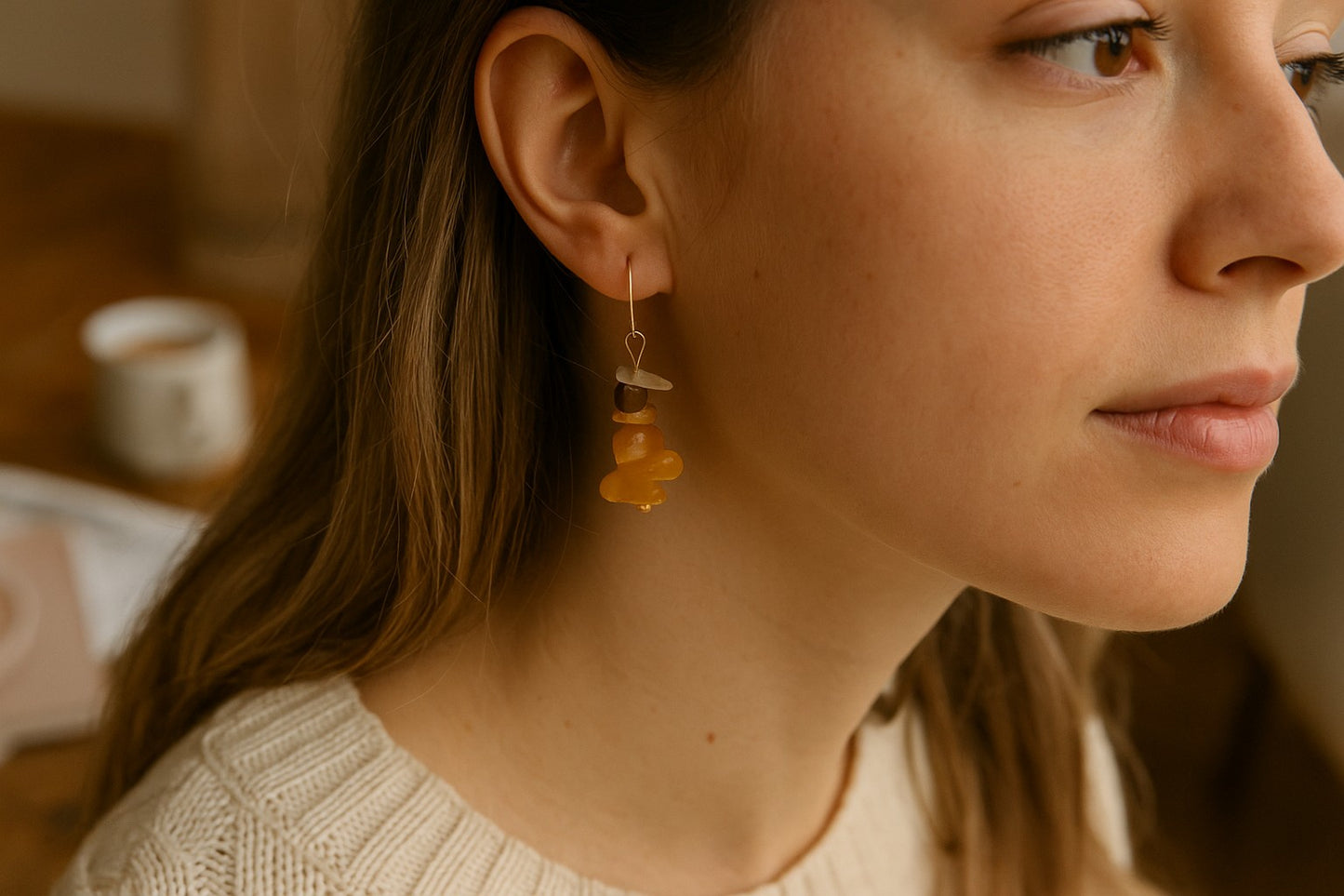 Gemstone Energy Drop Earrings | 12 Healing Stone Options | Handmade One of a Kind