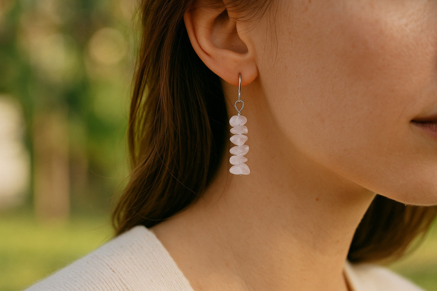 Gemstone Energy Drop Earrings | 12 Healing Stone Options | Handmade One of a Kind