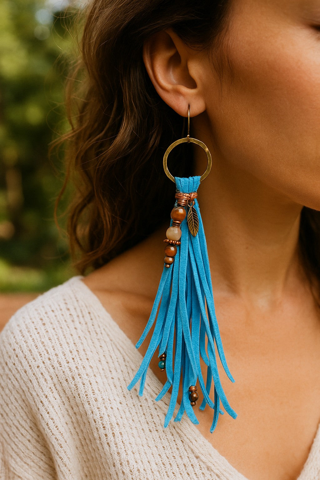 Wild Spirit Fringe Earrings β Turquoise Trail Edition