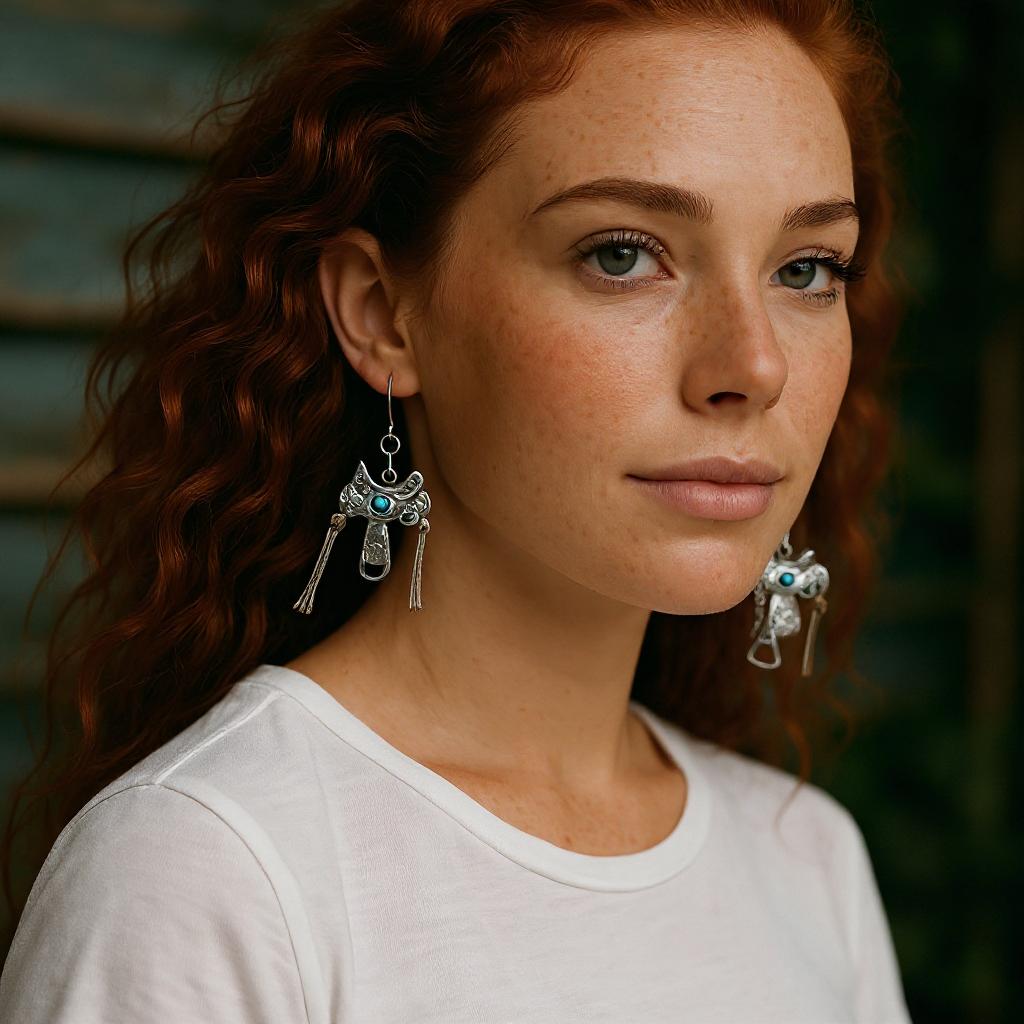 Cowgirl Spirit โ Turquoise Saddle Charm Earrings ๐๐