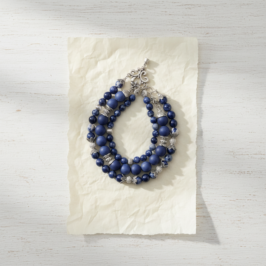 Midnight Royal Three-Tier Magnetic Bracelet