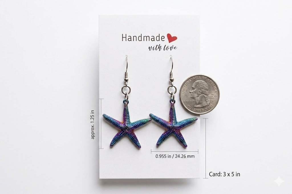 Mermaid Sparkle Starfish Earrings