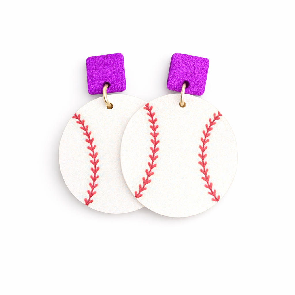 Baseball Sparkle Earrings