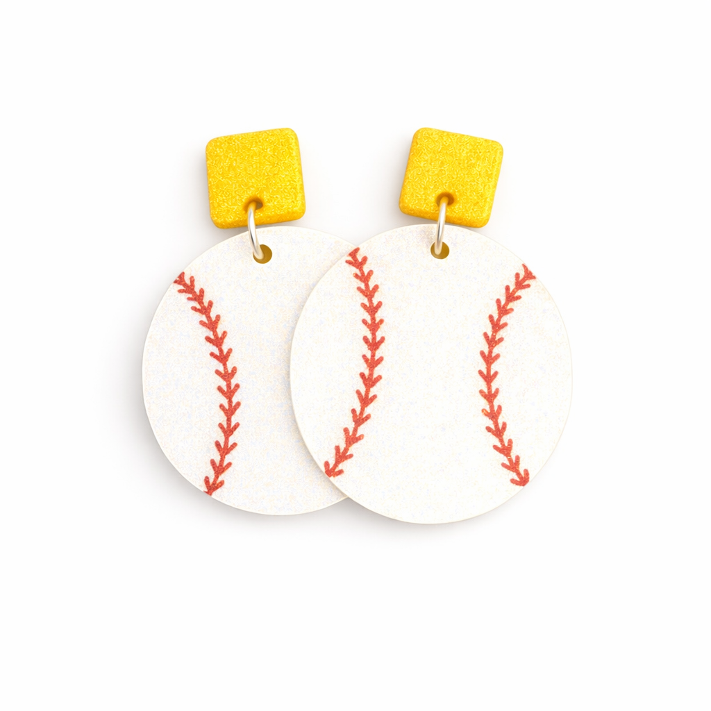 Baseball Sparkle Earrings
