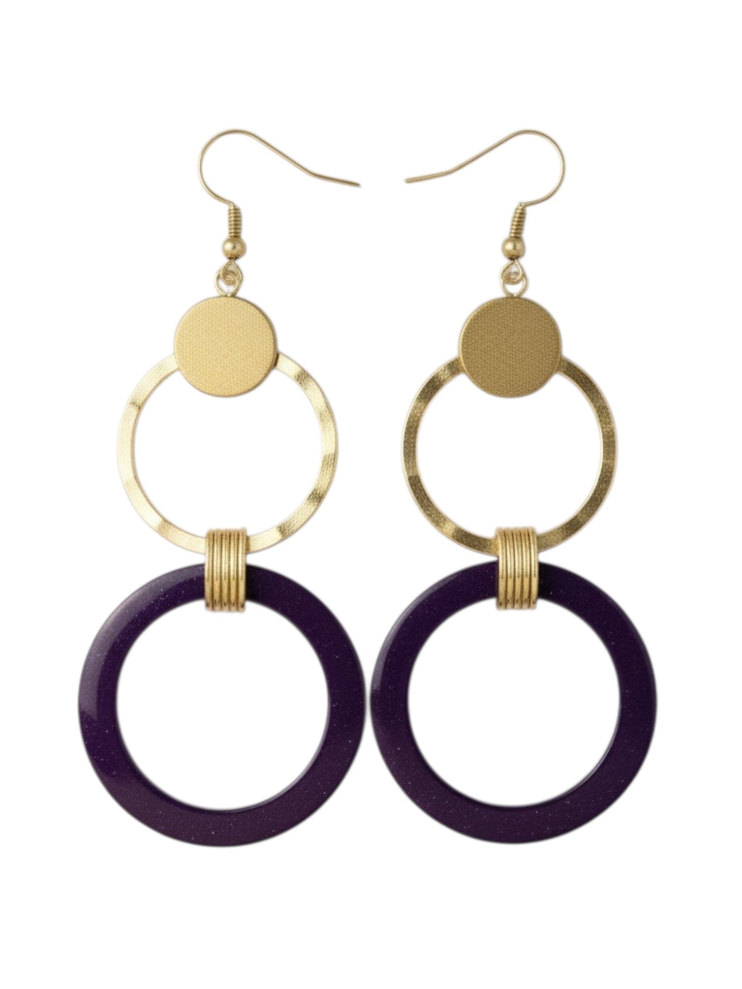 Golden Sunset Sparkle Hoops