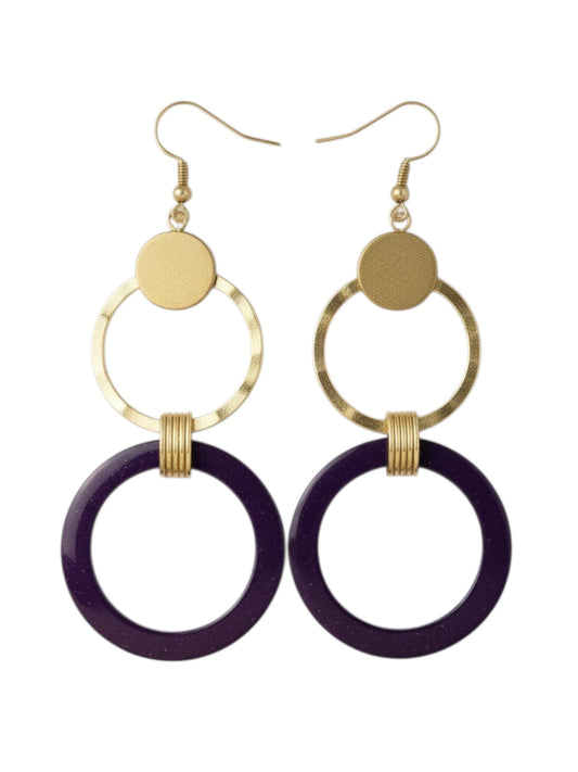 Golden Sunset Sparkle Hoops