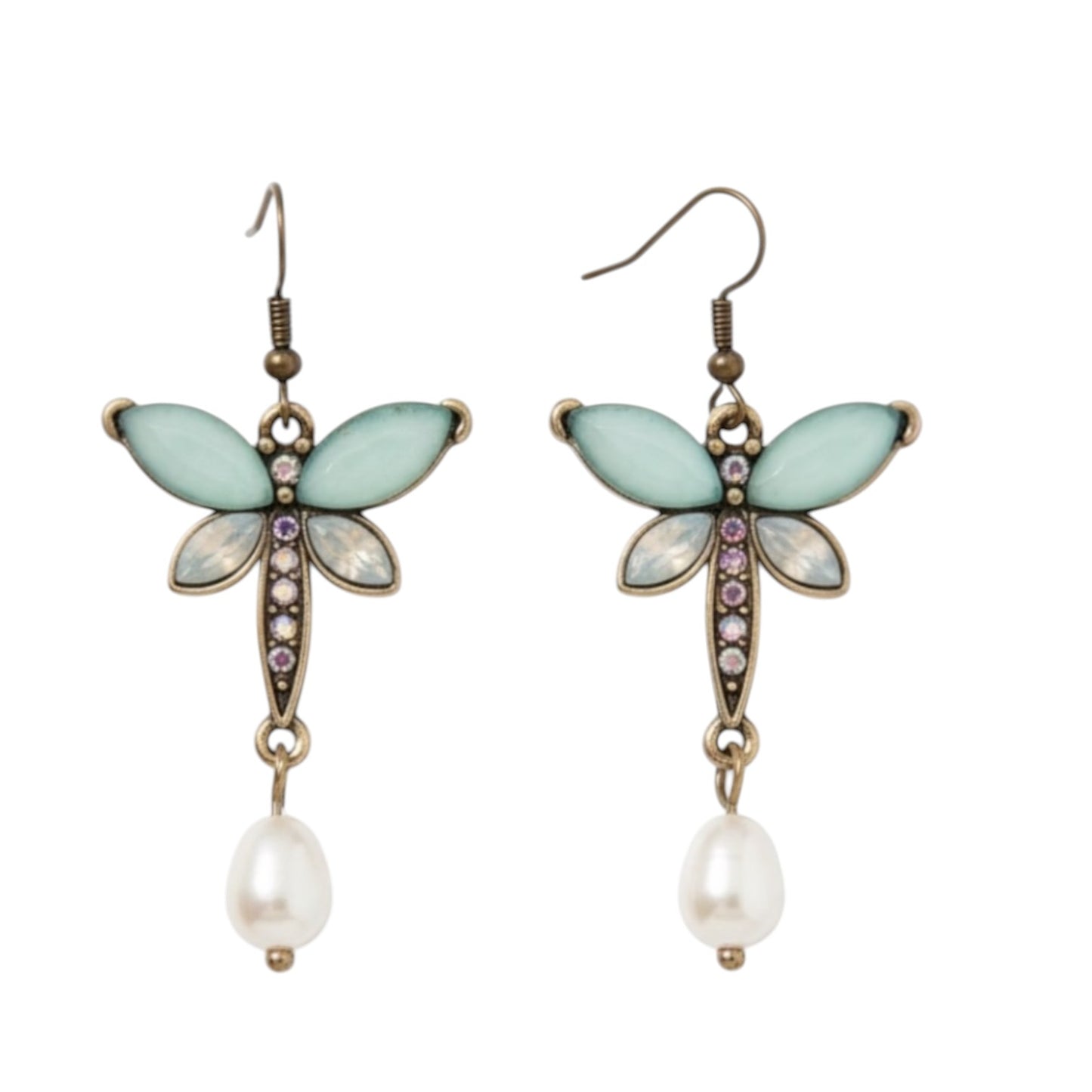 Mint Dragonfly Earrings