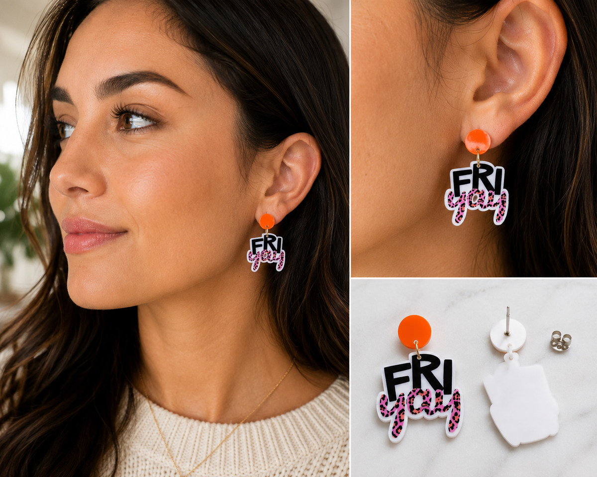 Fri-Yay Leopard Print Earrings