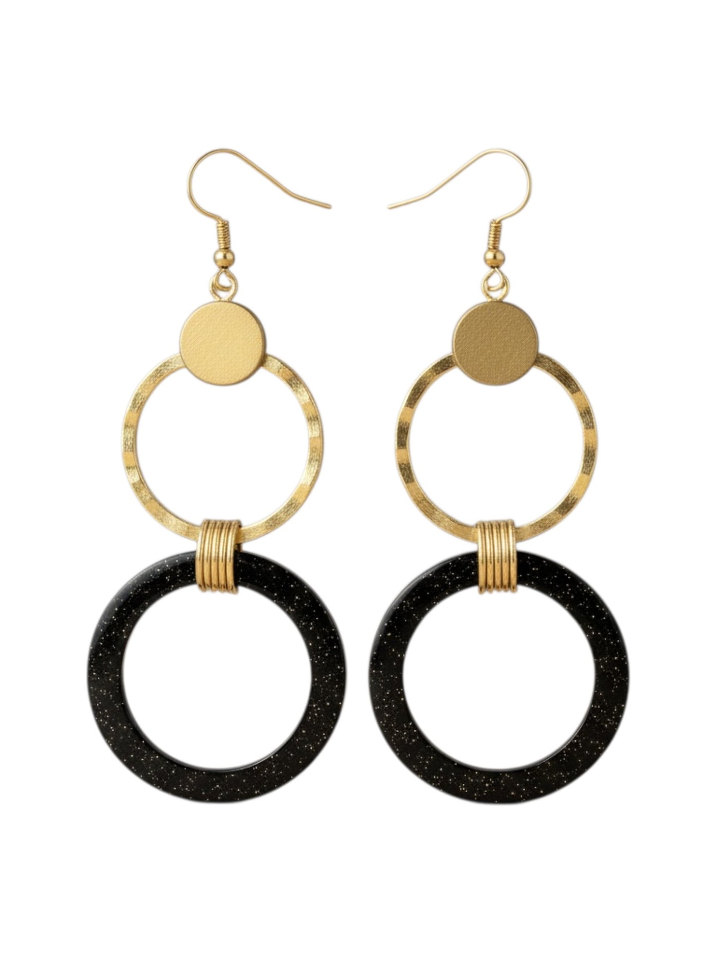 Golden Sunset Sparkle Hoops