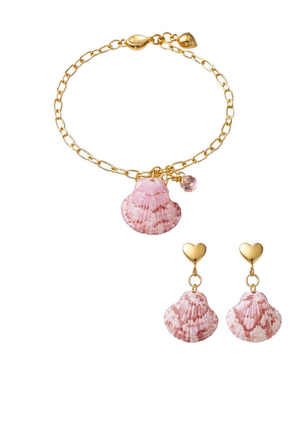 Seashell Necklace, Bracelet, Earrings & Matching Set