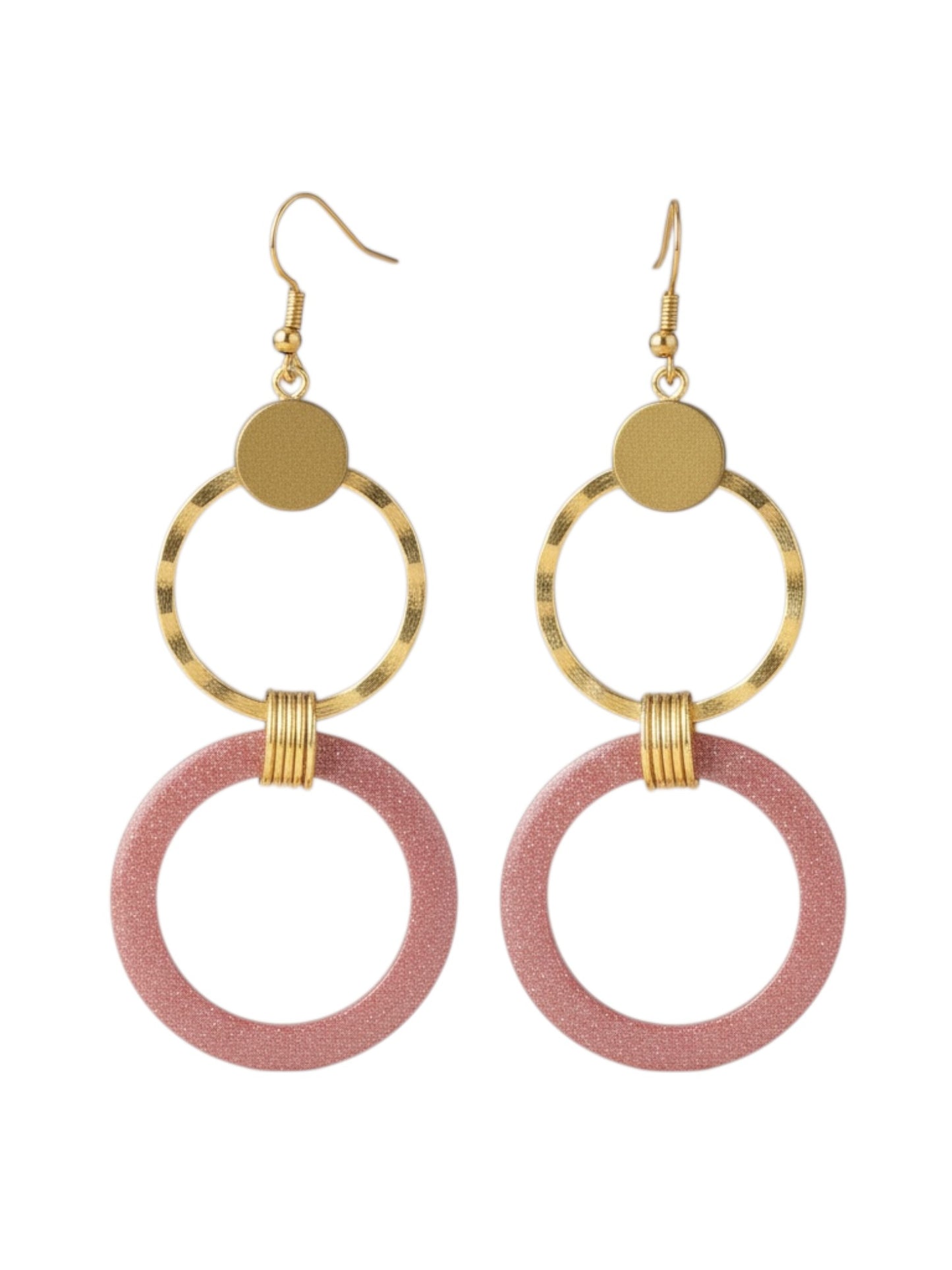 Golden Sunset Sparkle Hoops