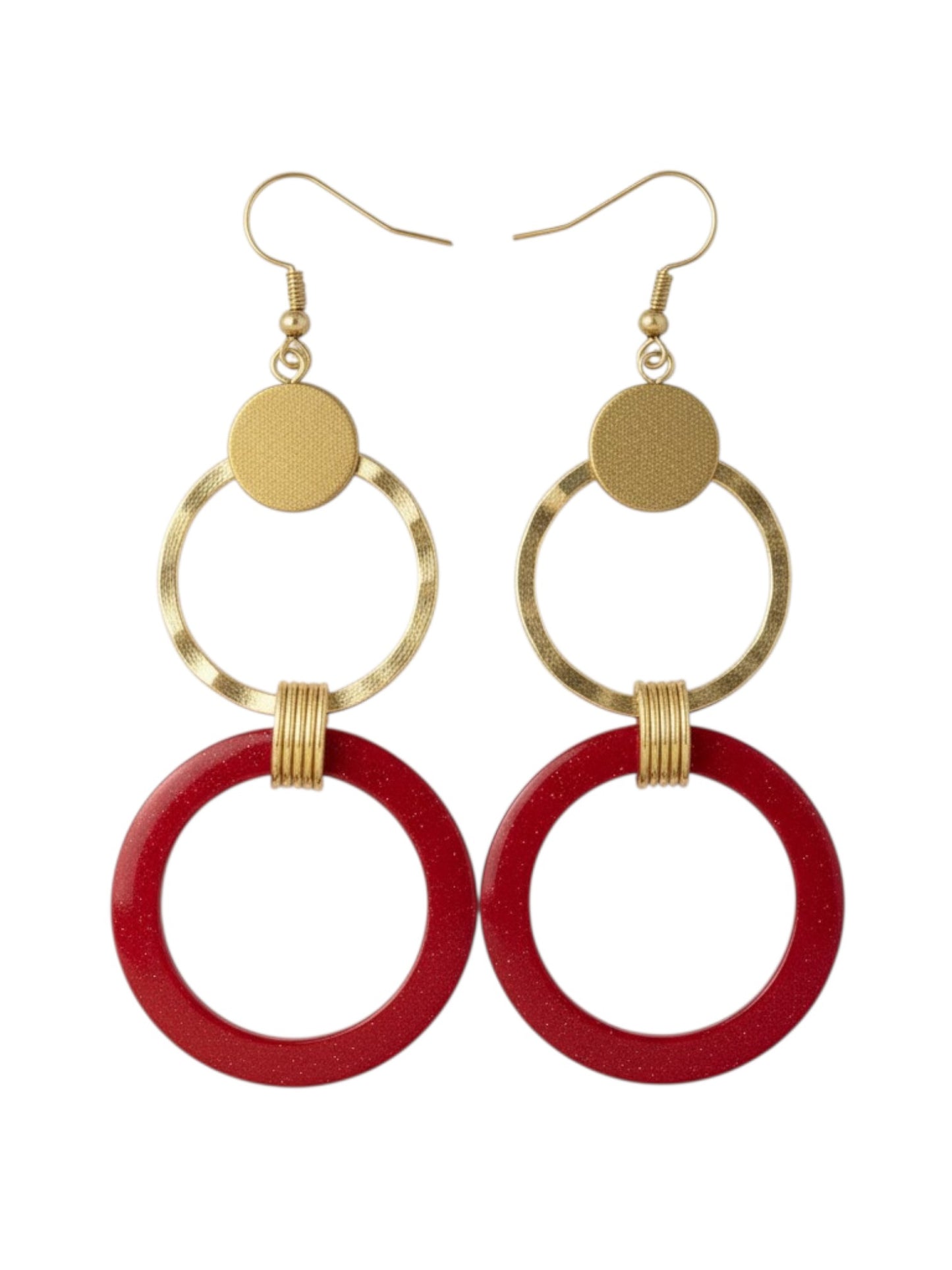 Golden Sunset Sparkle Hoops