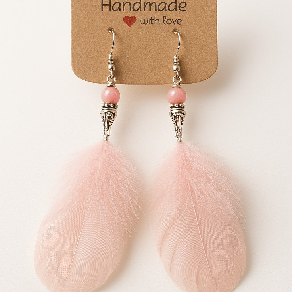 Feather Whisper Earrings – Dreamy Boho Collection