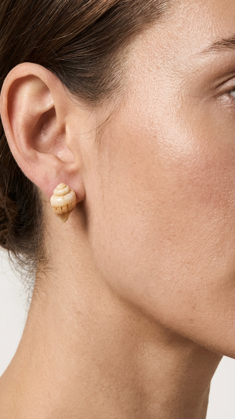 Conch Shell Post Earrings