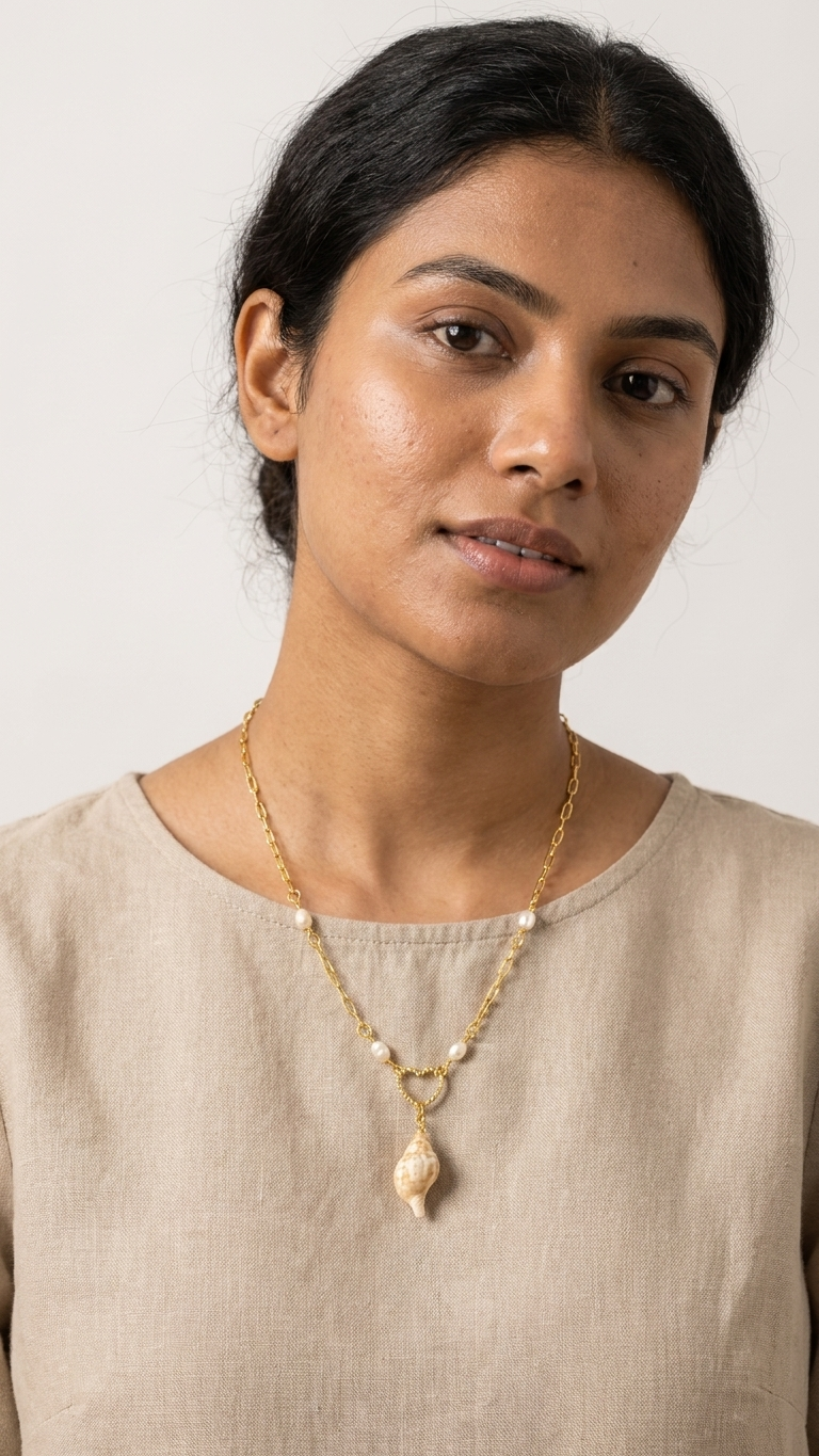 Coastal Heart Shell Necklace