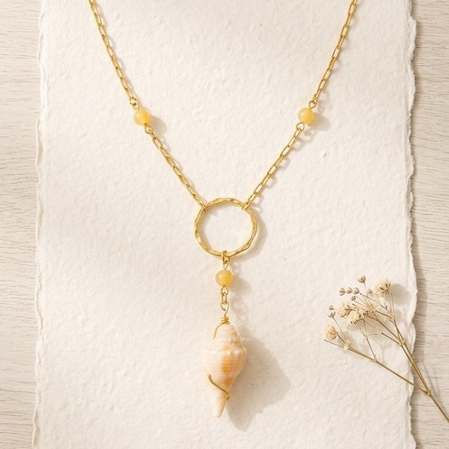 Golden Tide Shell Necklace