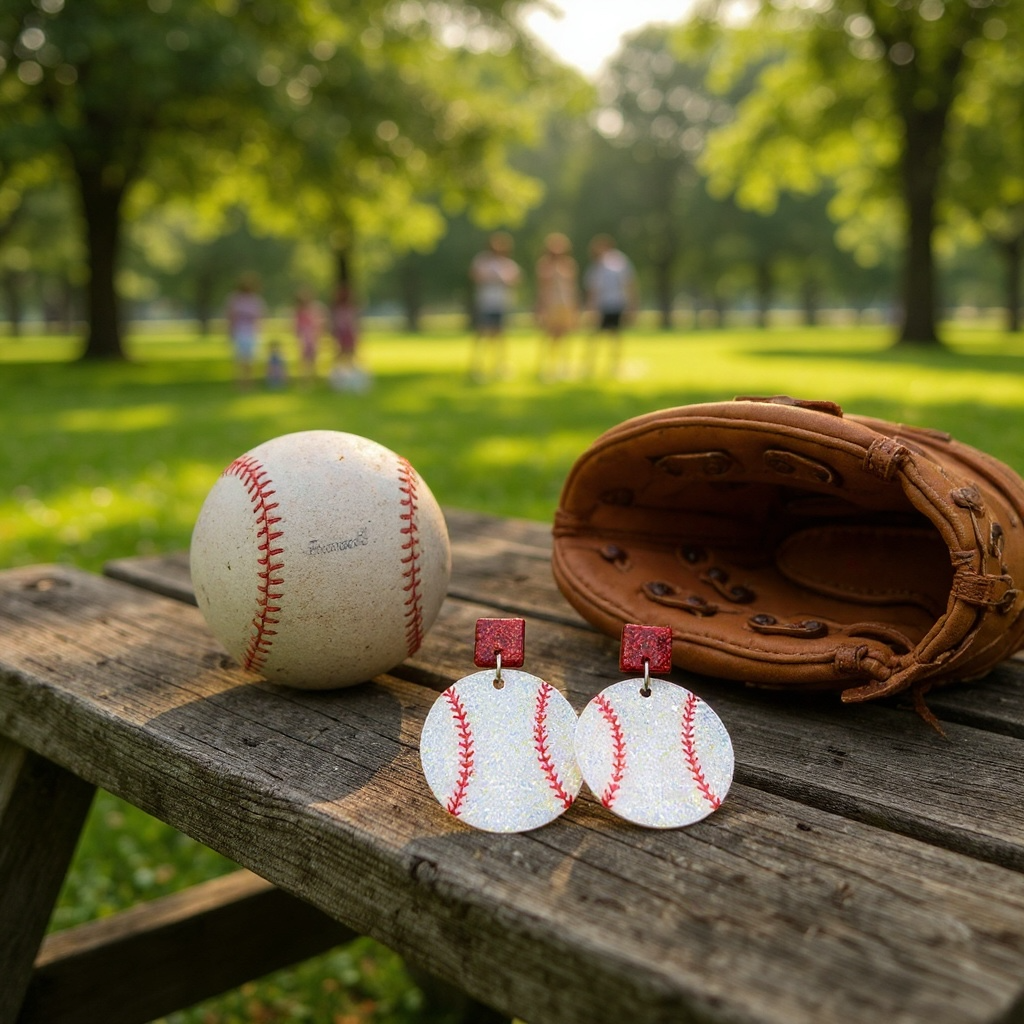 Baseball Sparkle Earrings ⚾✨
